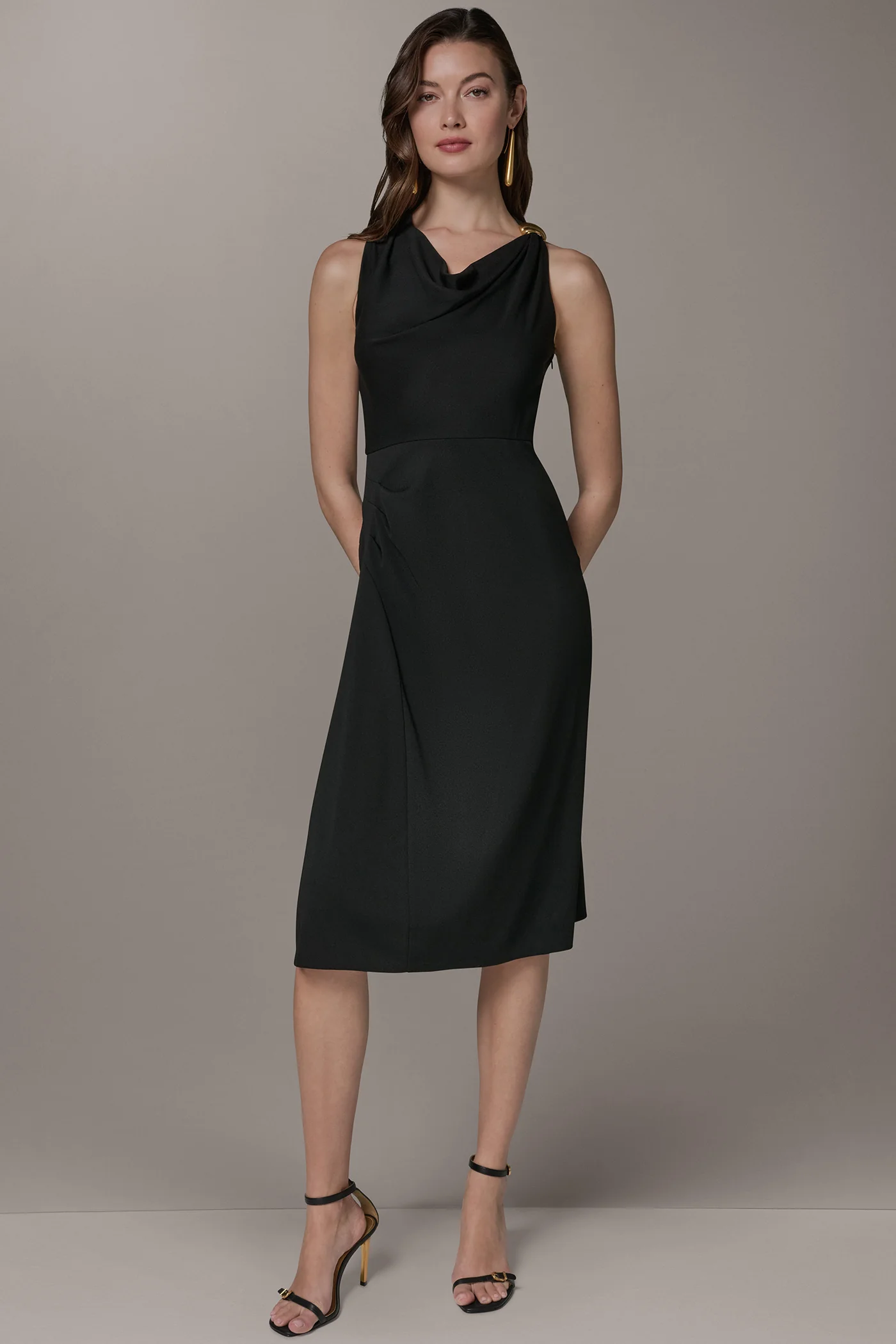 SLEEVELESS MIDI HALTER DRESS - VXVOV