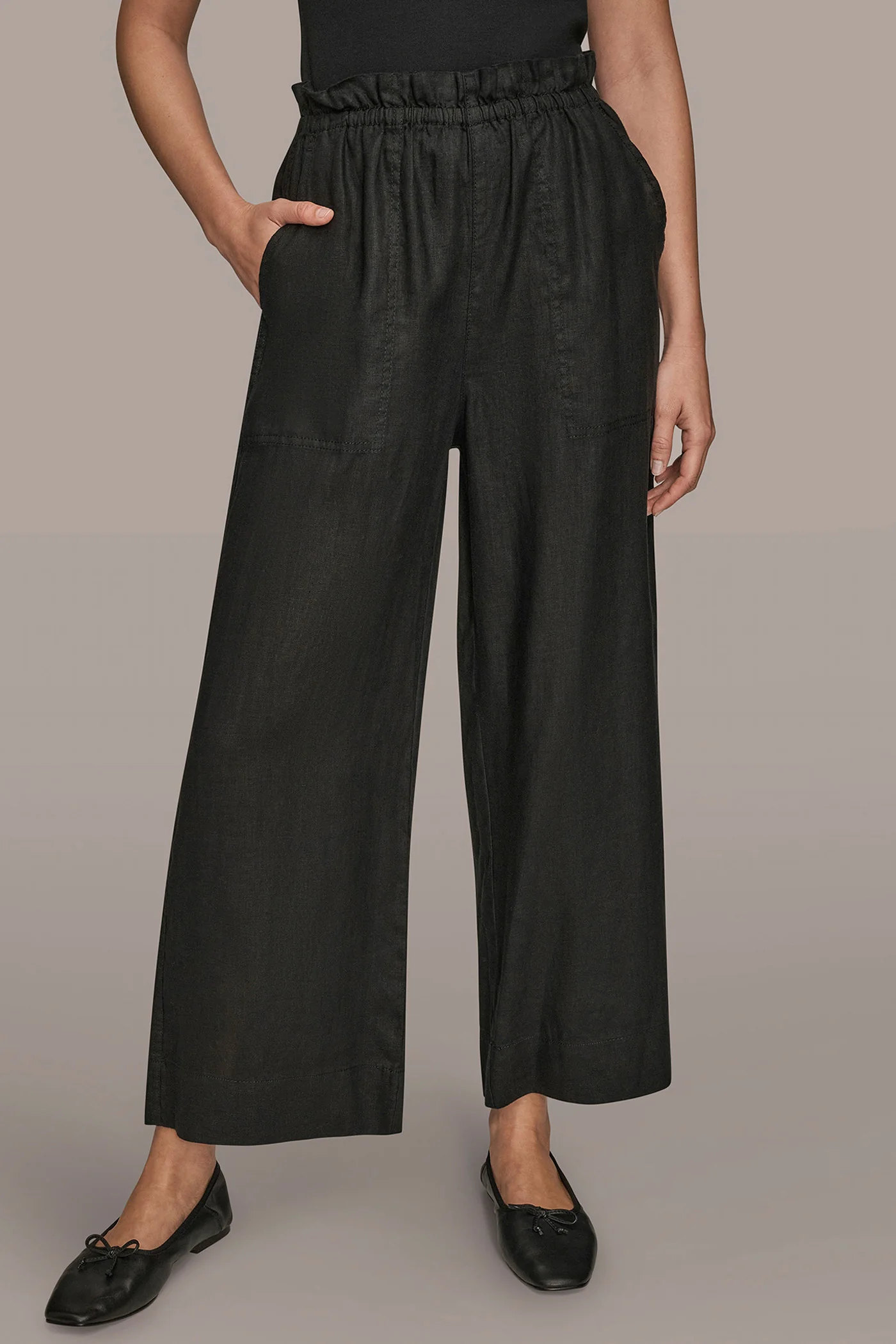 LINEN EXTRA HIGH-RISE PAPERBAG PANT - VXVOV