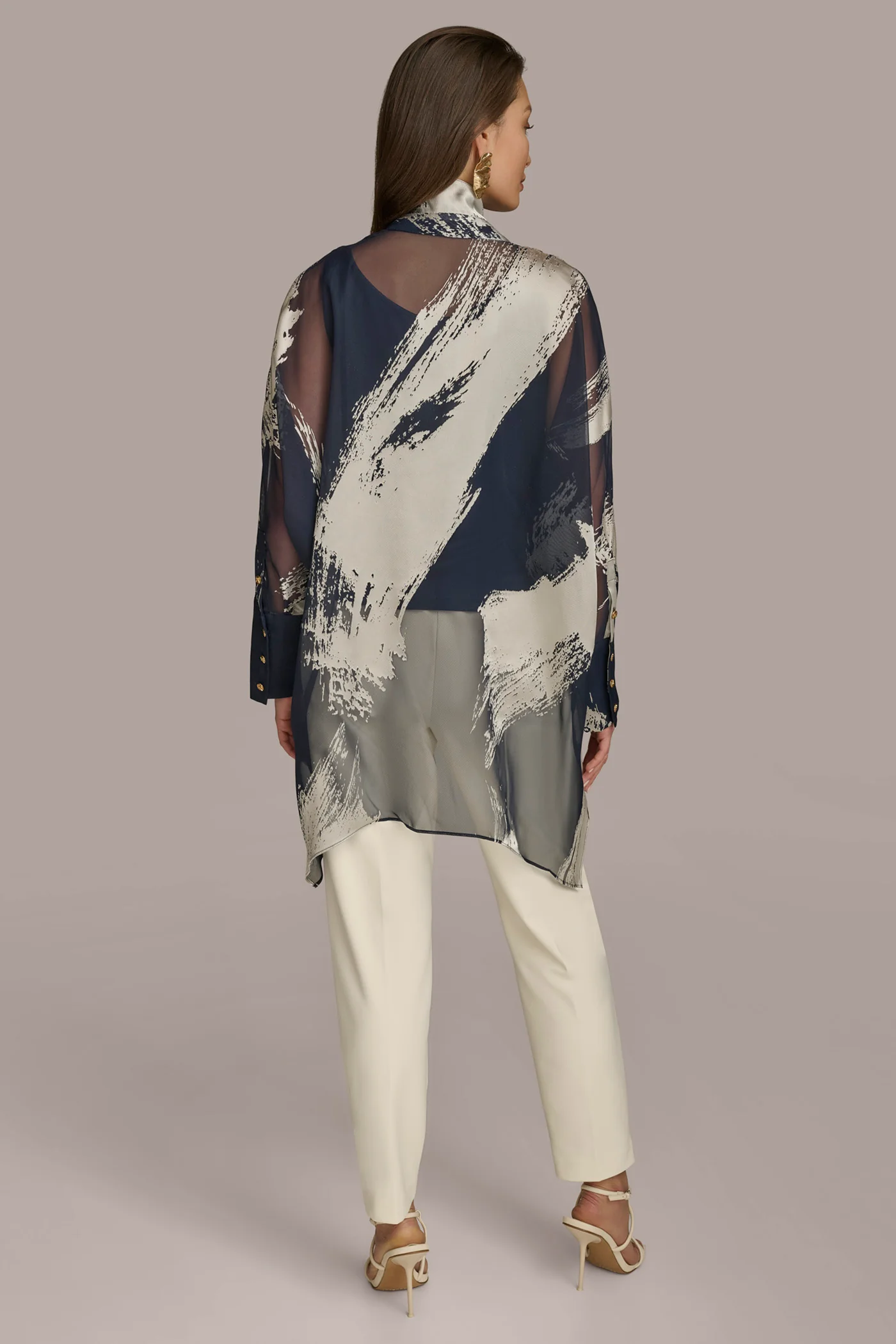PRINT COLLARED TUNIC - VXVOV