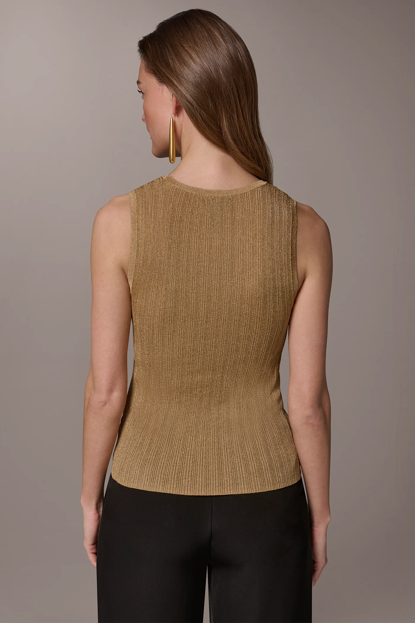METALLIC SWEATER TANK - VXVOV