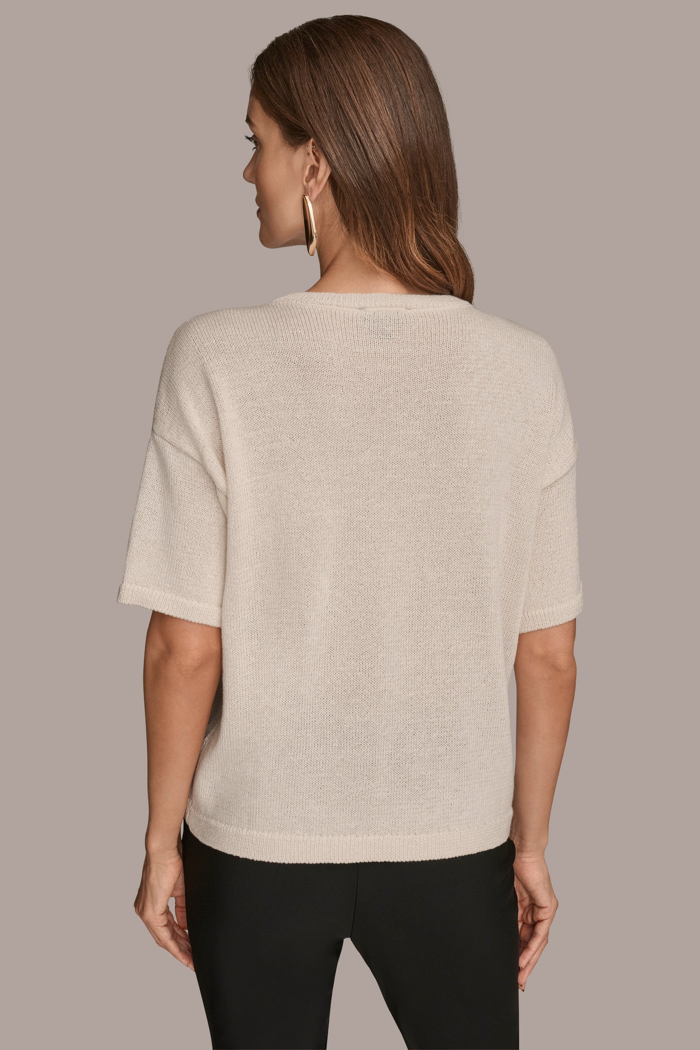 ELBOW-SLEEVE SEQUIN SWEATER - VXVOV