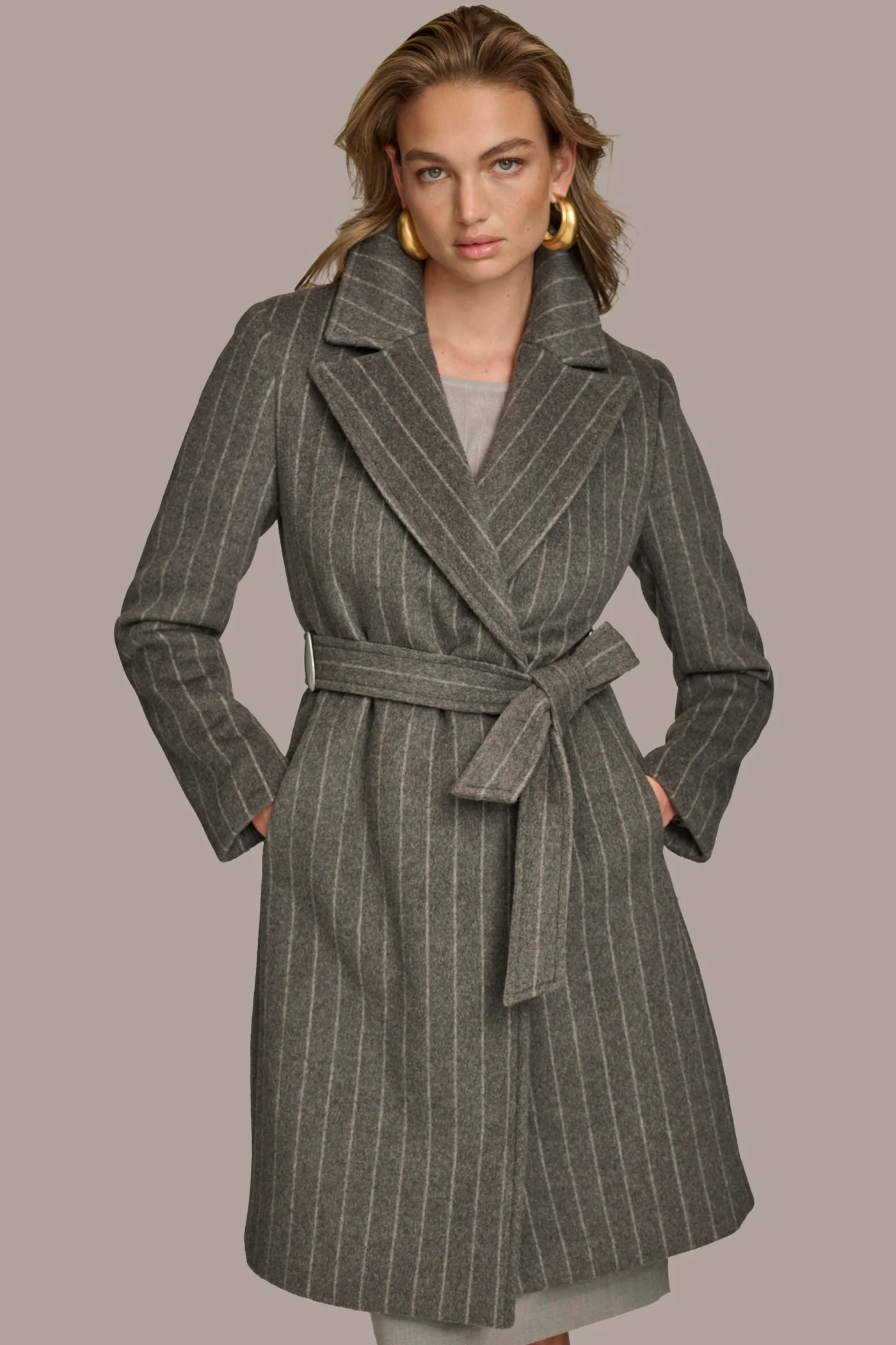 WOOL LONG WRAP COAT - VXVOV