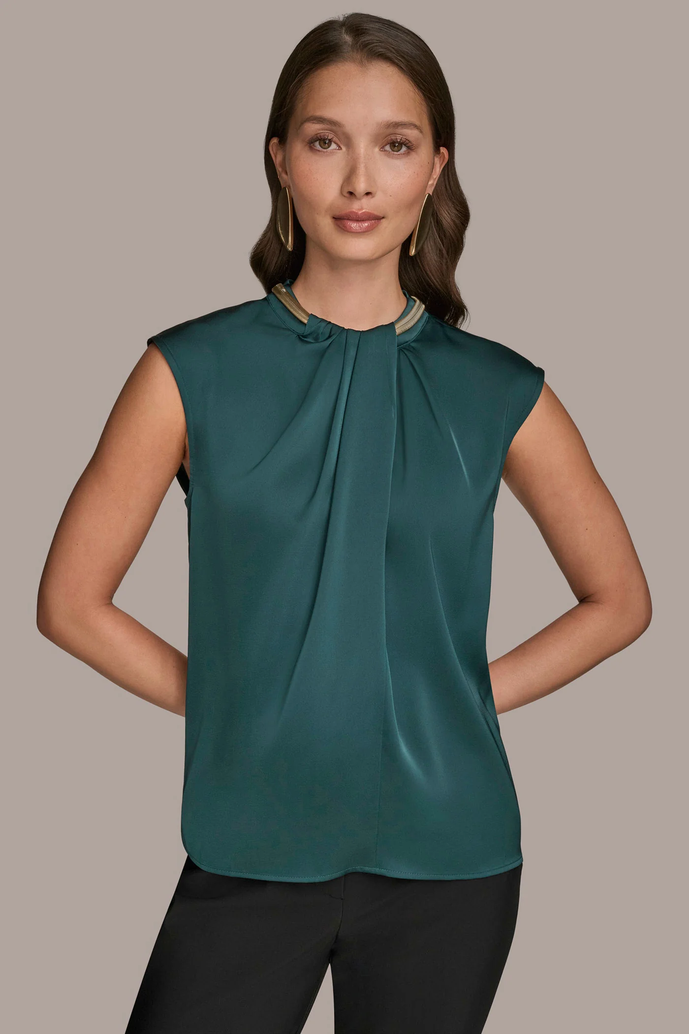 CAP SLEEVE TWIST-FRONT TOP - VXVOV