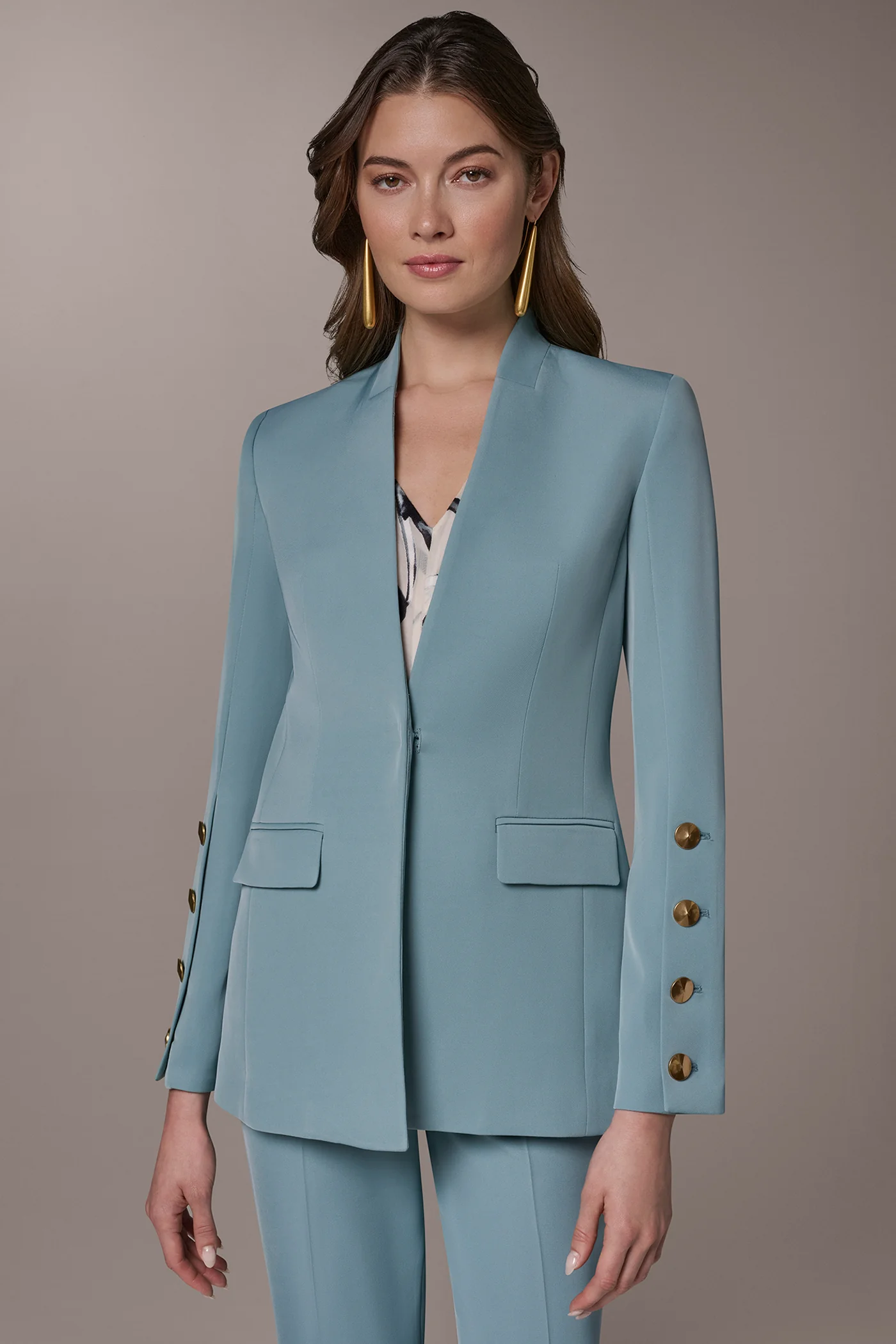 BUTTON SLEEVE SUIT BLAZER - VXVOV