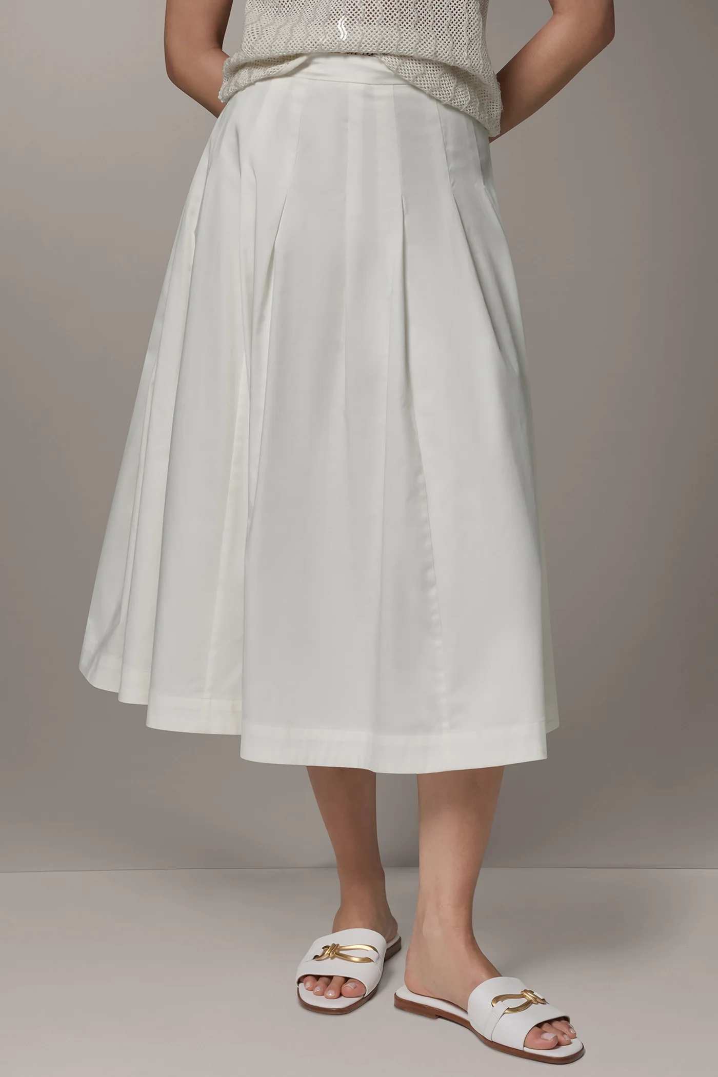 PLEATED MIDI SKIRT - VXVOV