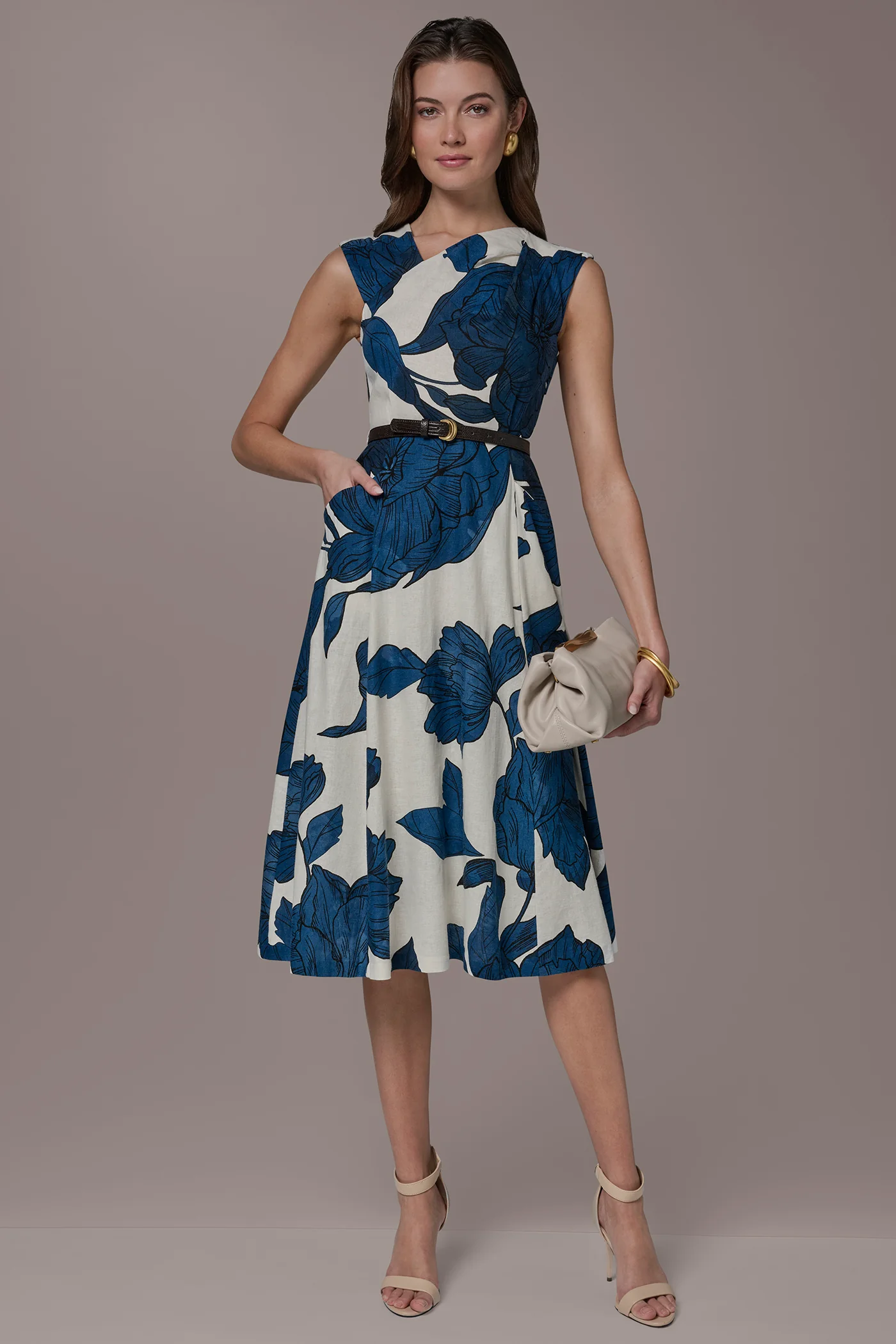 SLEEVELESS MIDI A-LINE DRESS - VXVOV