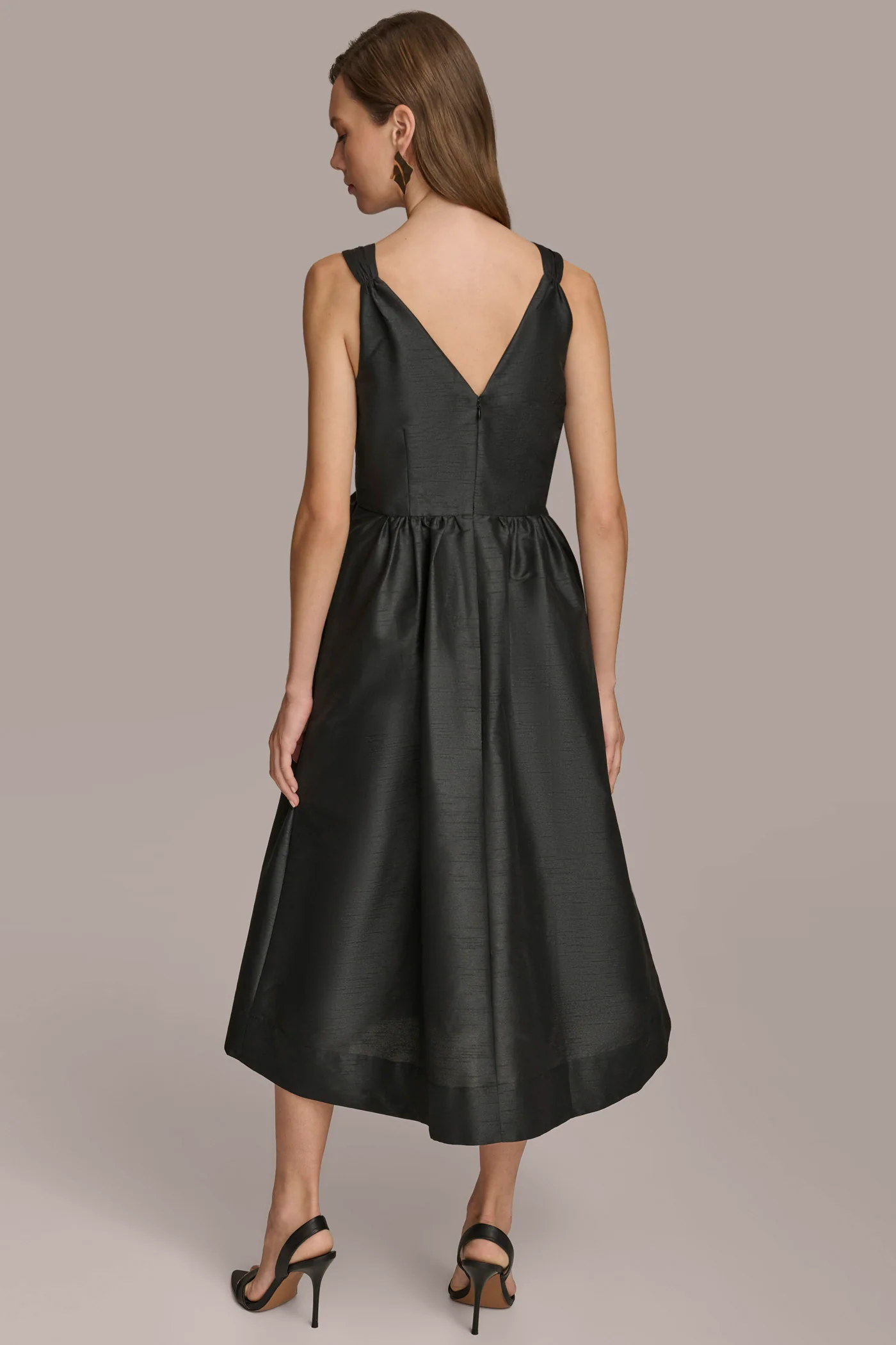 SLEEVELESS WRAP BOW MIDI DRESS - VXVOV