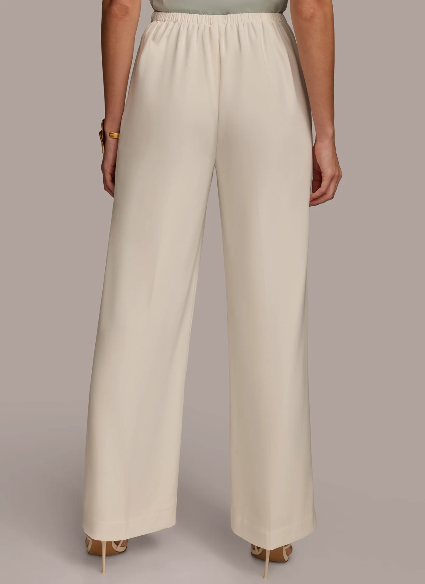 FLAT FRONT WIDE LEG PANT - VXVOV
