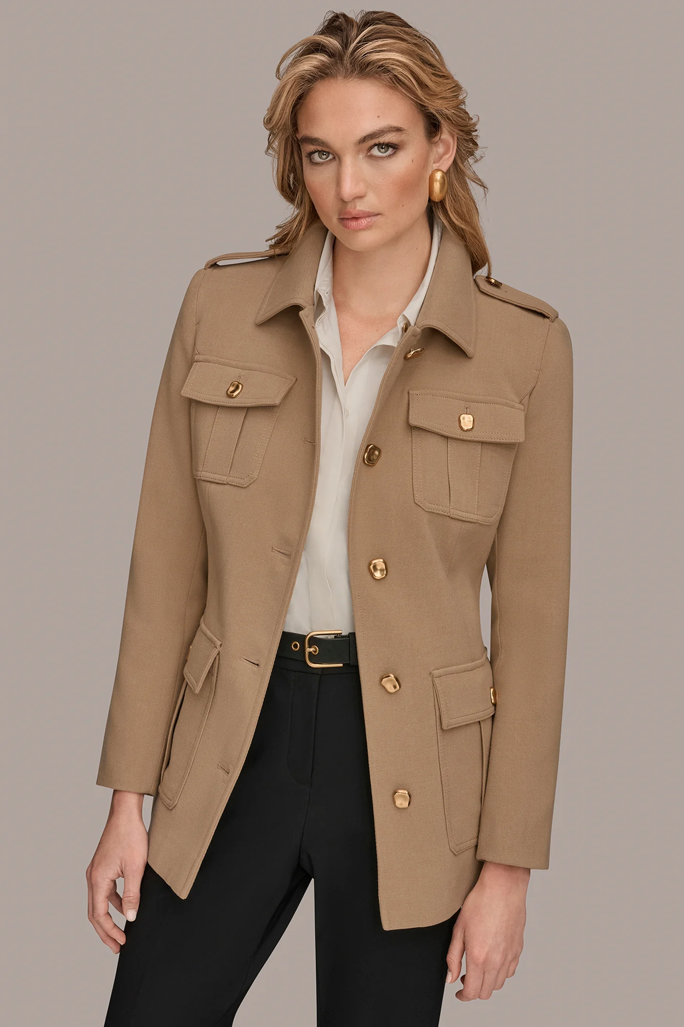 BELTED MILITARY BLAZER - VXVOV