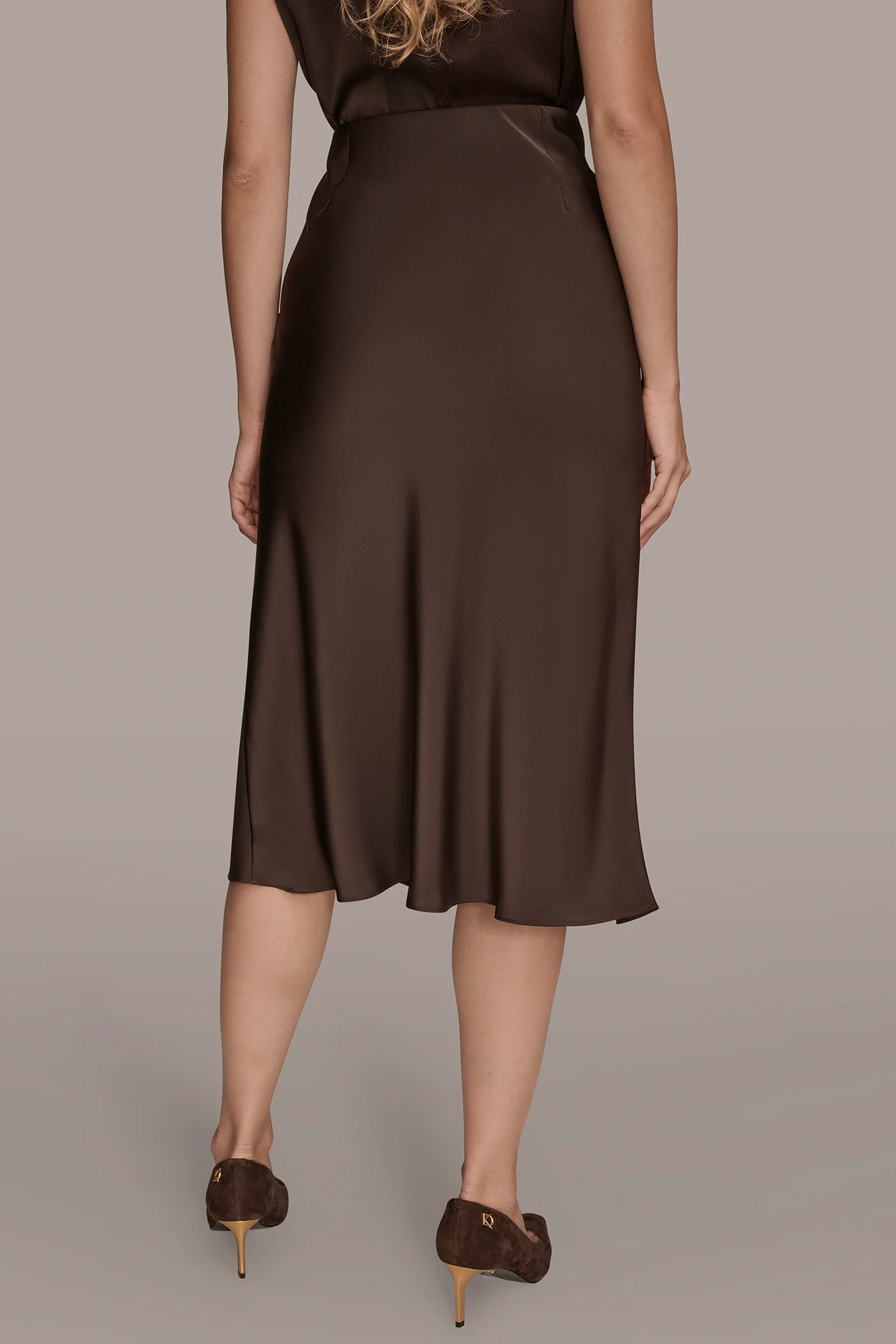 SATIN MIDI SKIRT - VXVOV