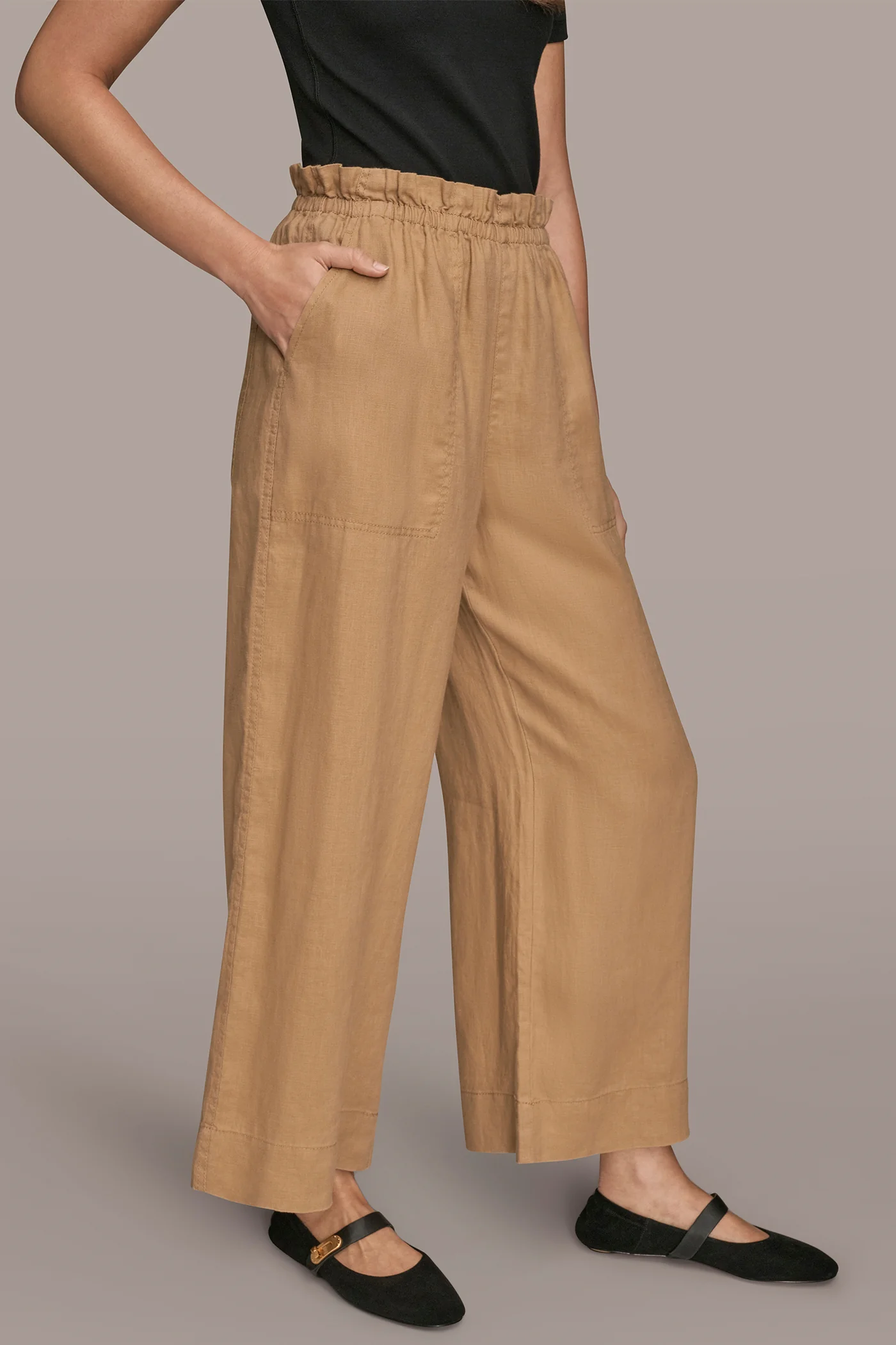 LINEN EXTRA HIGH-RISE PAPERBAG PANT - VXVOV