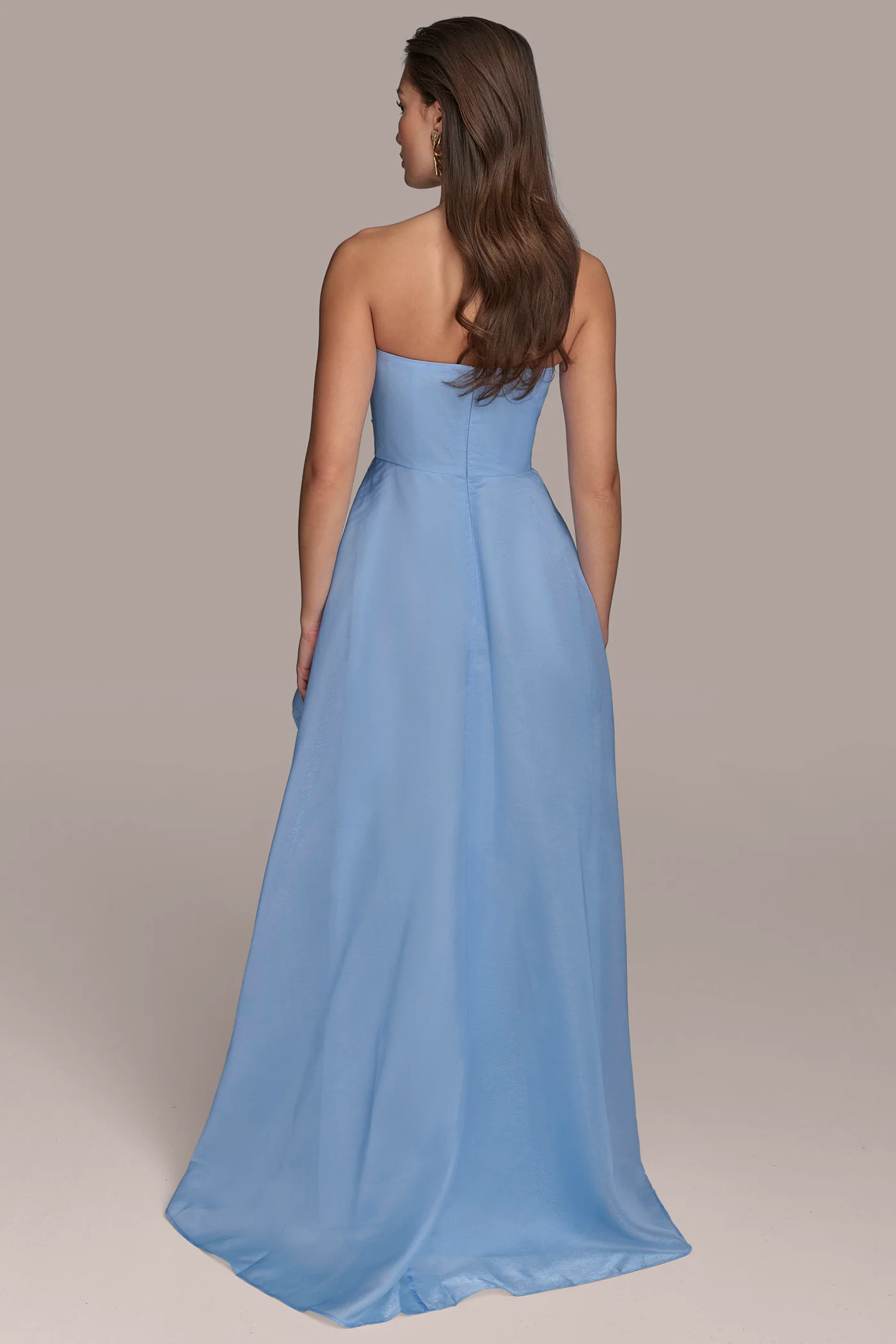 ORGANZA STRAPLESS CASCADING GOWN - VXVOV