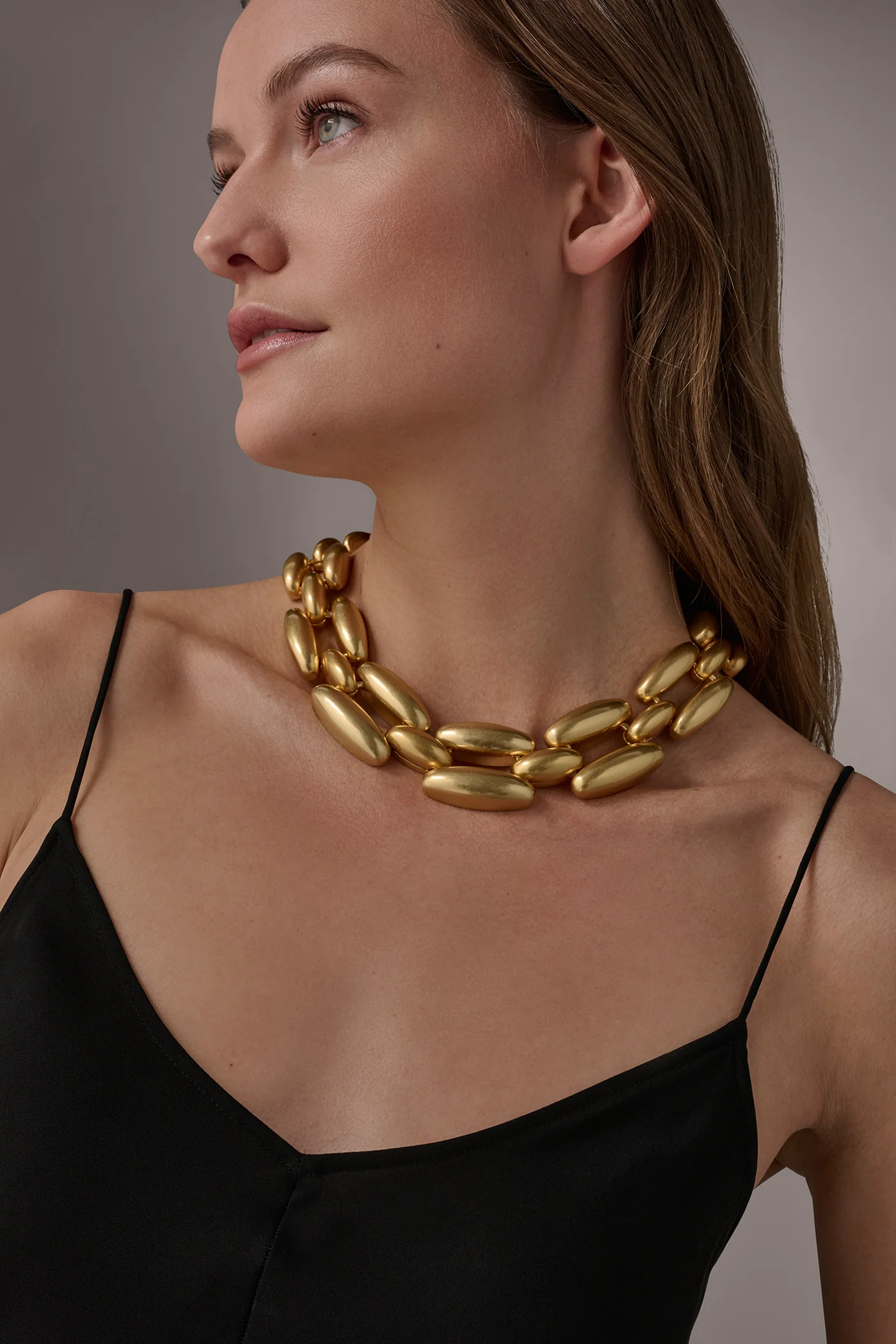 MODERN METAL LINK NECKLACE - VXVOV