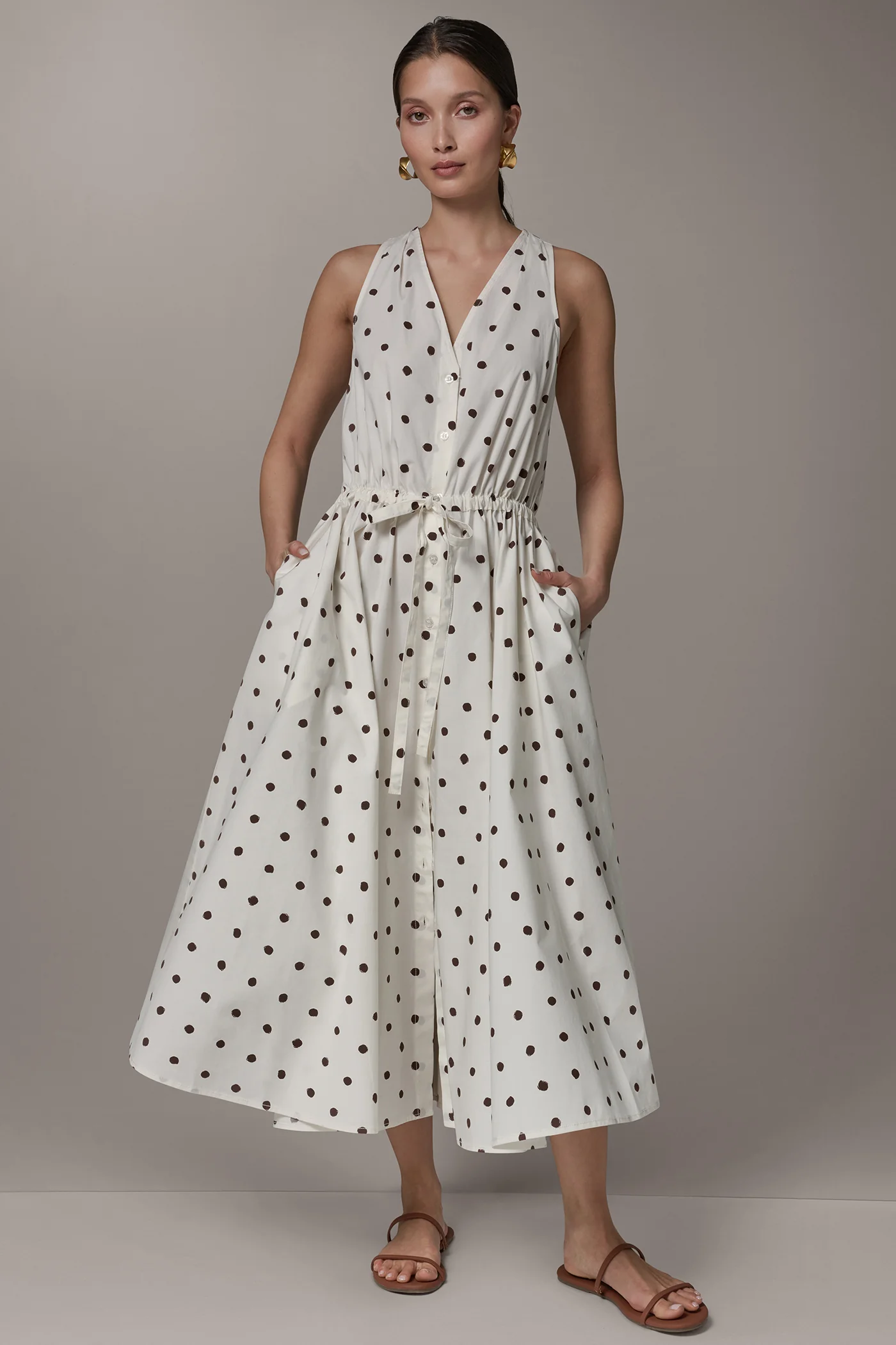SLEEVELESS MIDI HALTER DRESS - VXVOV