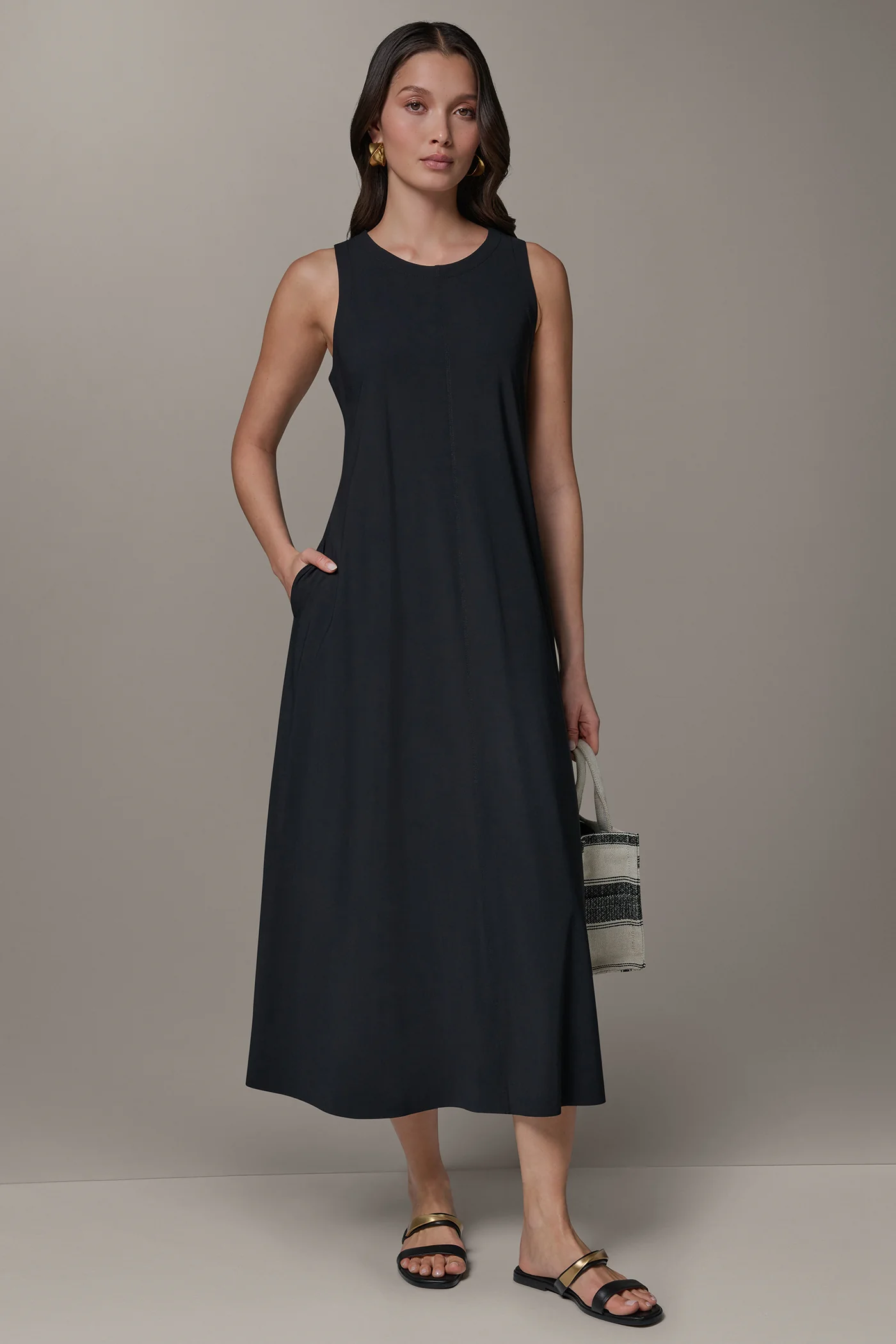 SLEEVELESS MIDI DRES - VXVOV