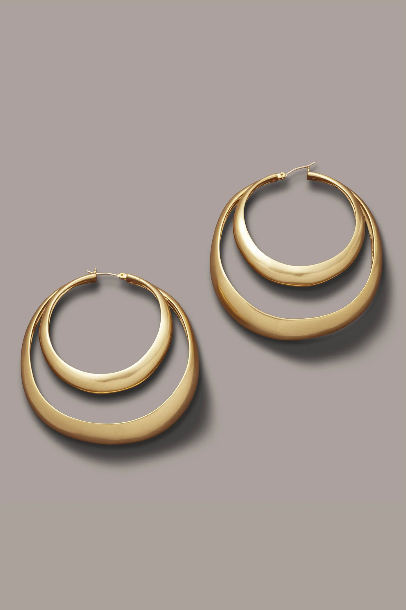 ORGANIC MOLTEN MULTI ROW HOOP EARRING - VXVOV