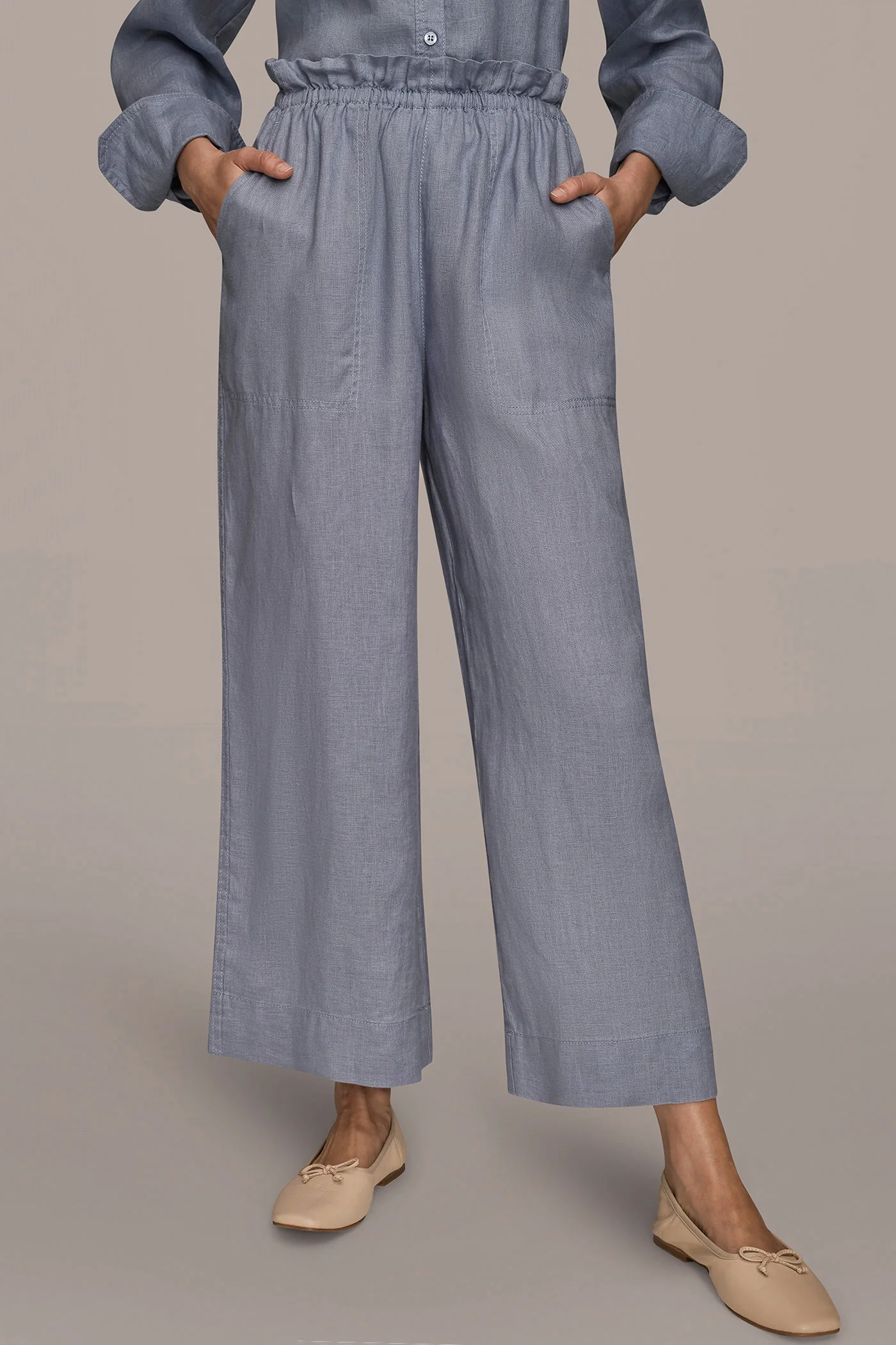 LINEN EXTRA HIGH-RISE PAPERBAG PANT - VXVOV