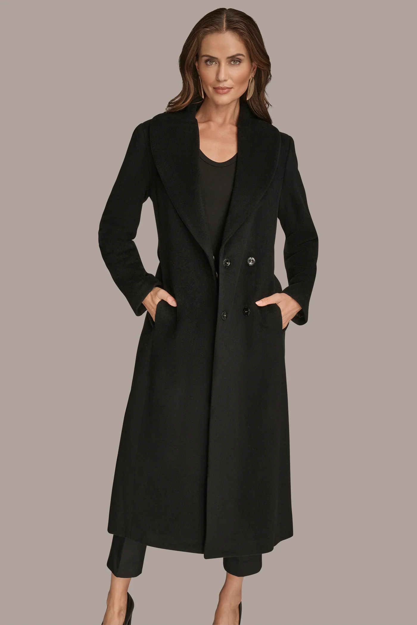 SHAWL-COLLAR BELTED COAT - VXVOV