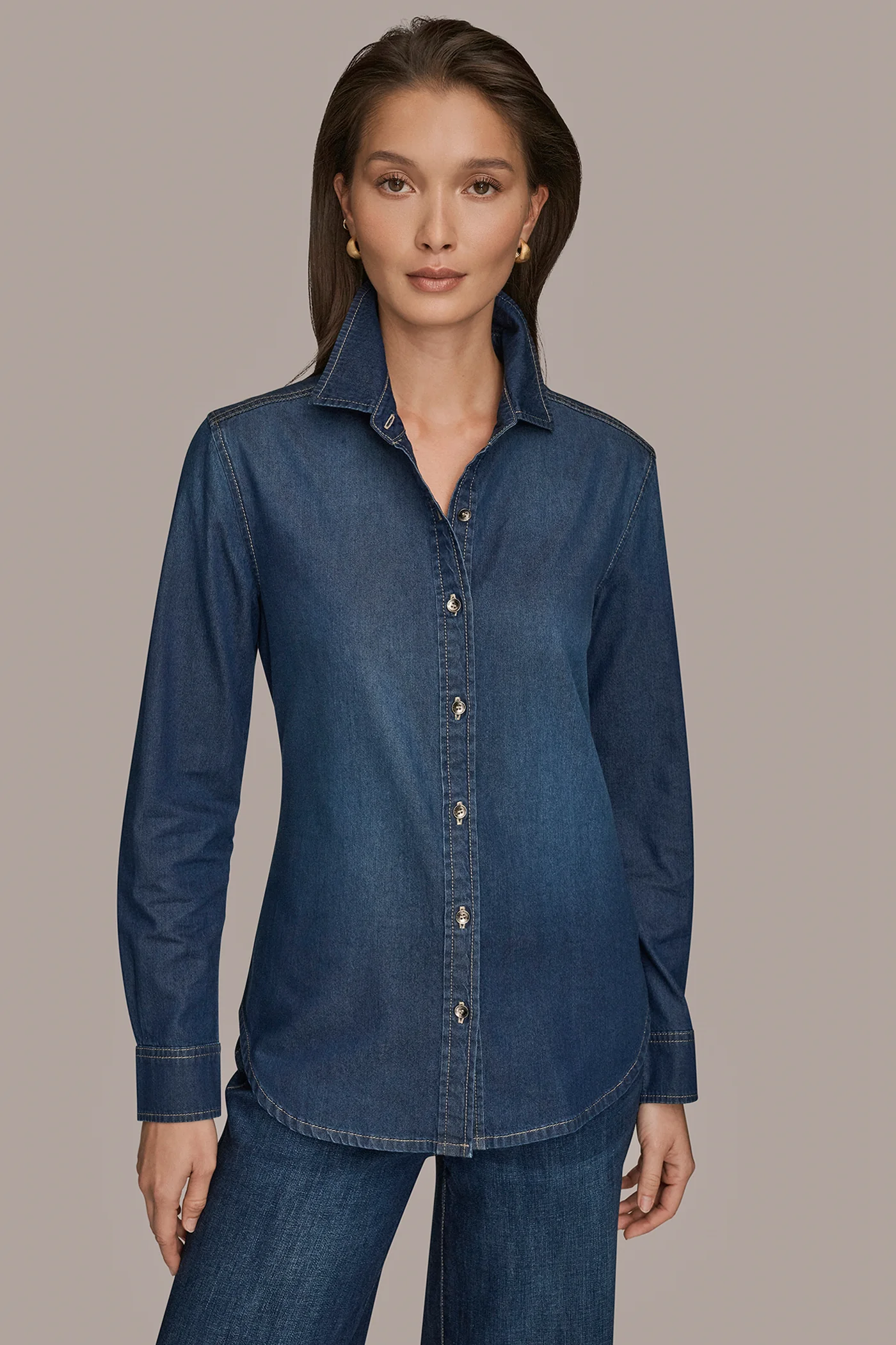 THE DONNA CLASSIC DENIM SHIRT - VXVOV