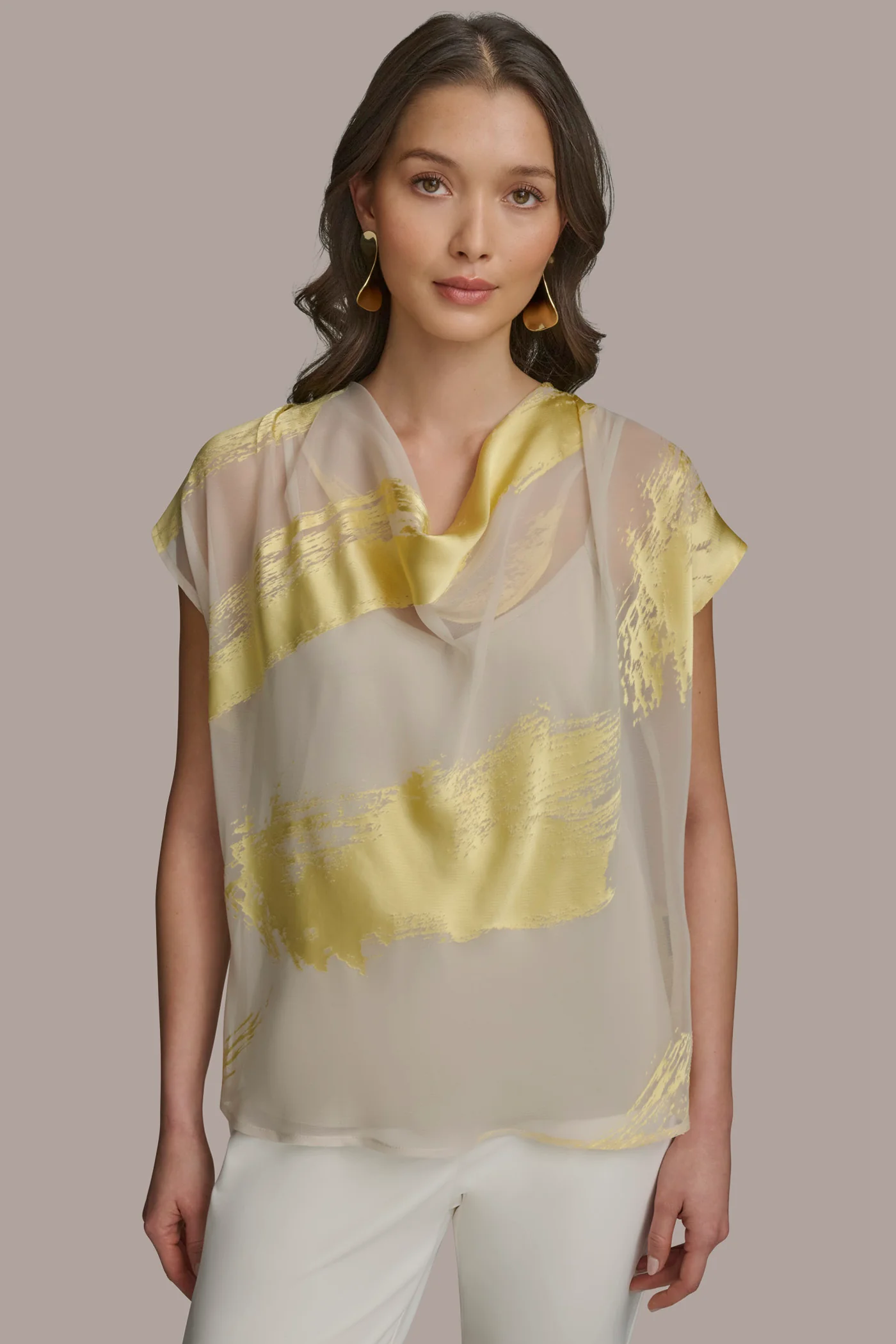 BRUSHSTROKE BURNOUT TOP - VXVOV