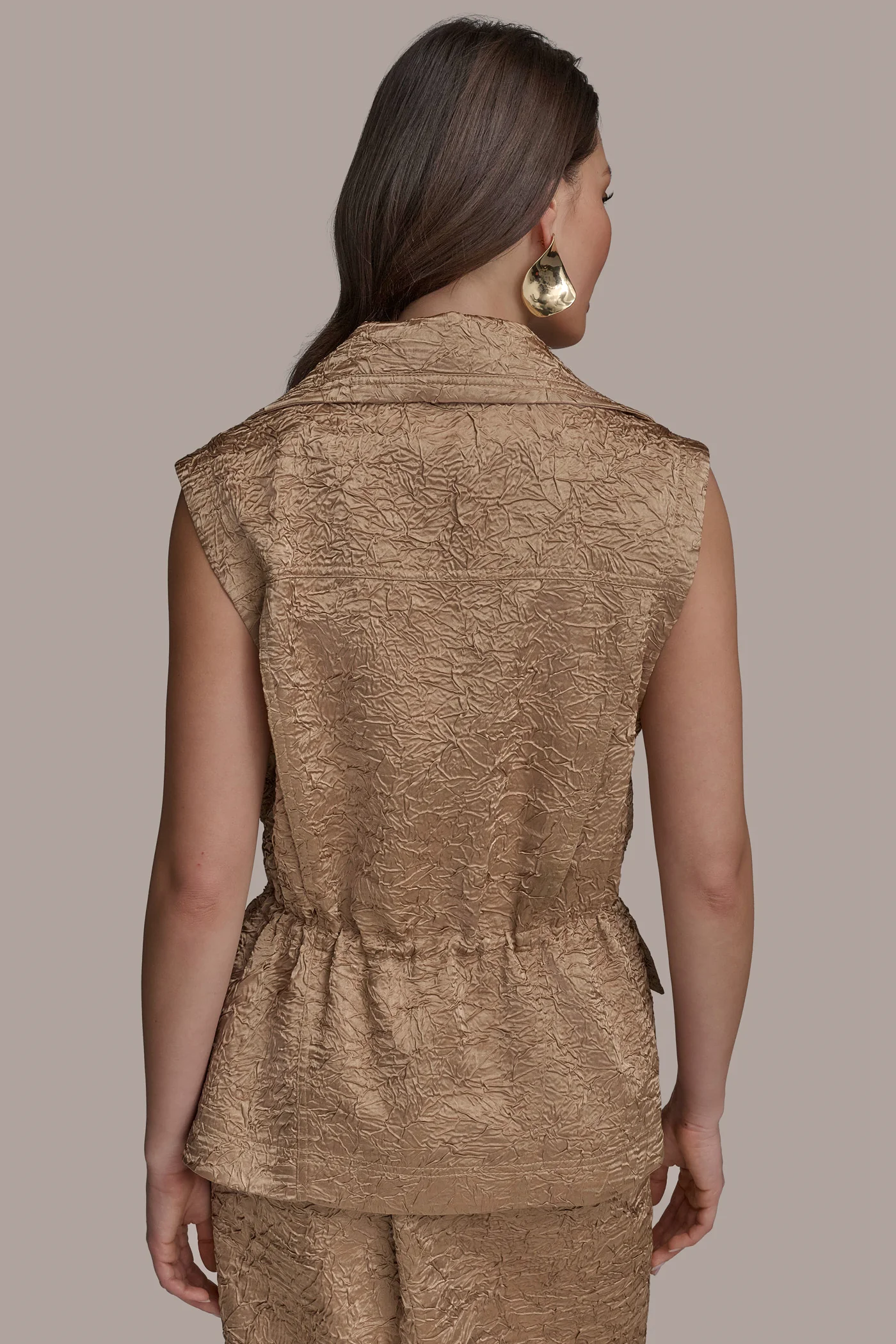 TEXT ZIP FRONT VEST - VXVOV