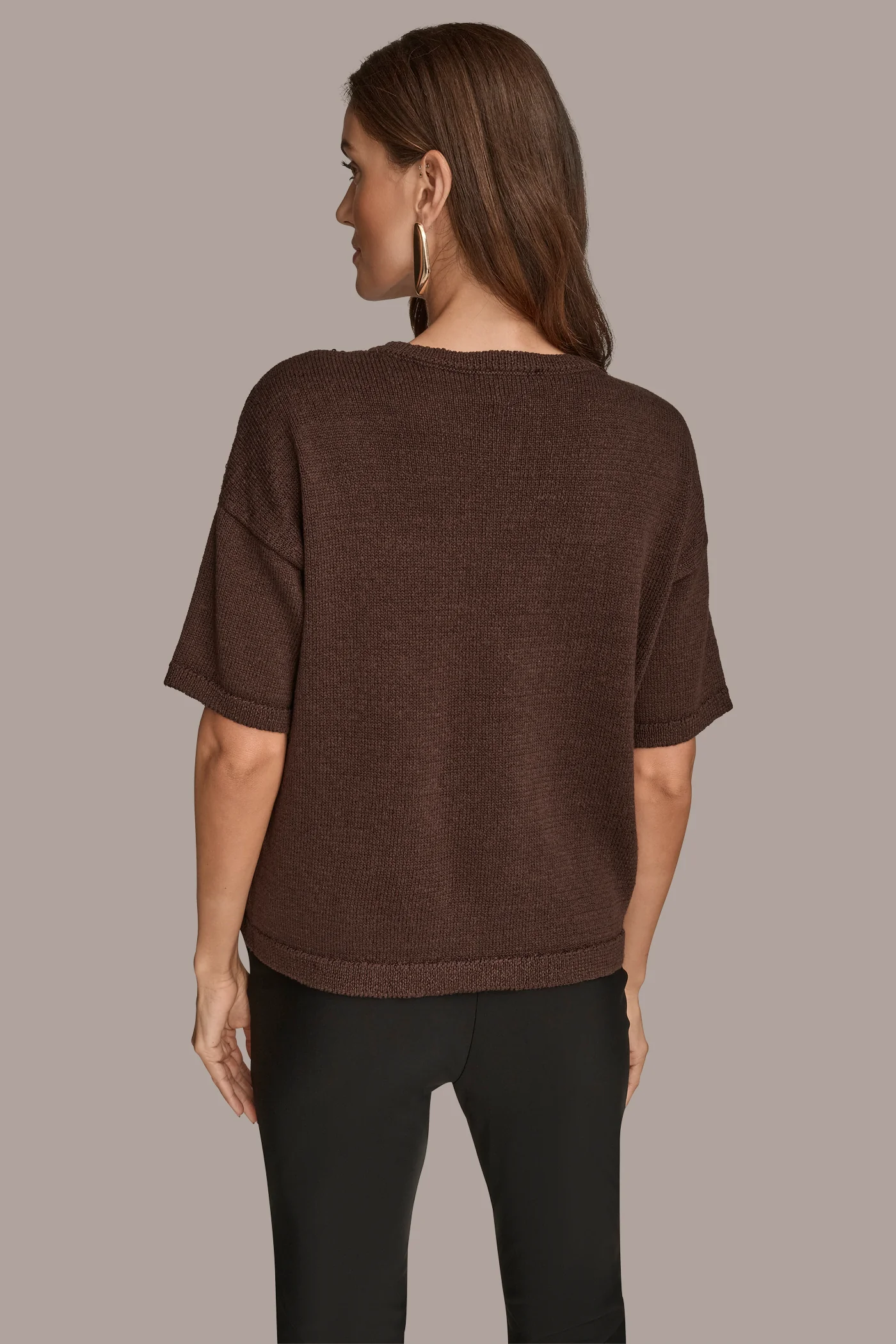 ELBOW-SLEEVE SEQUIN SWEATER - VXVOV