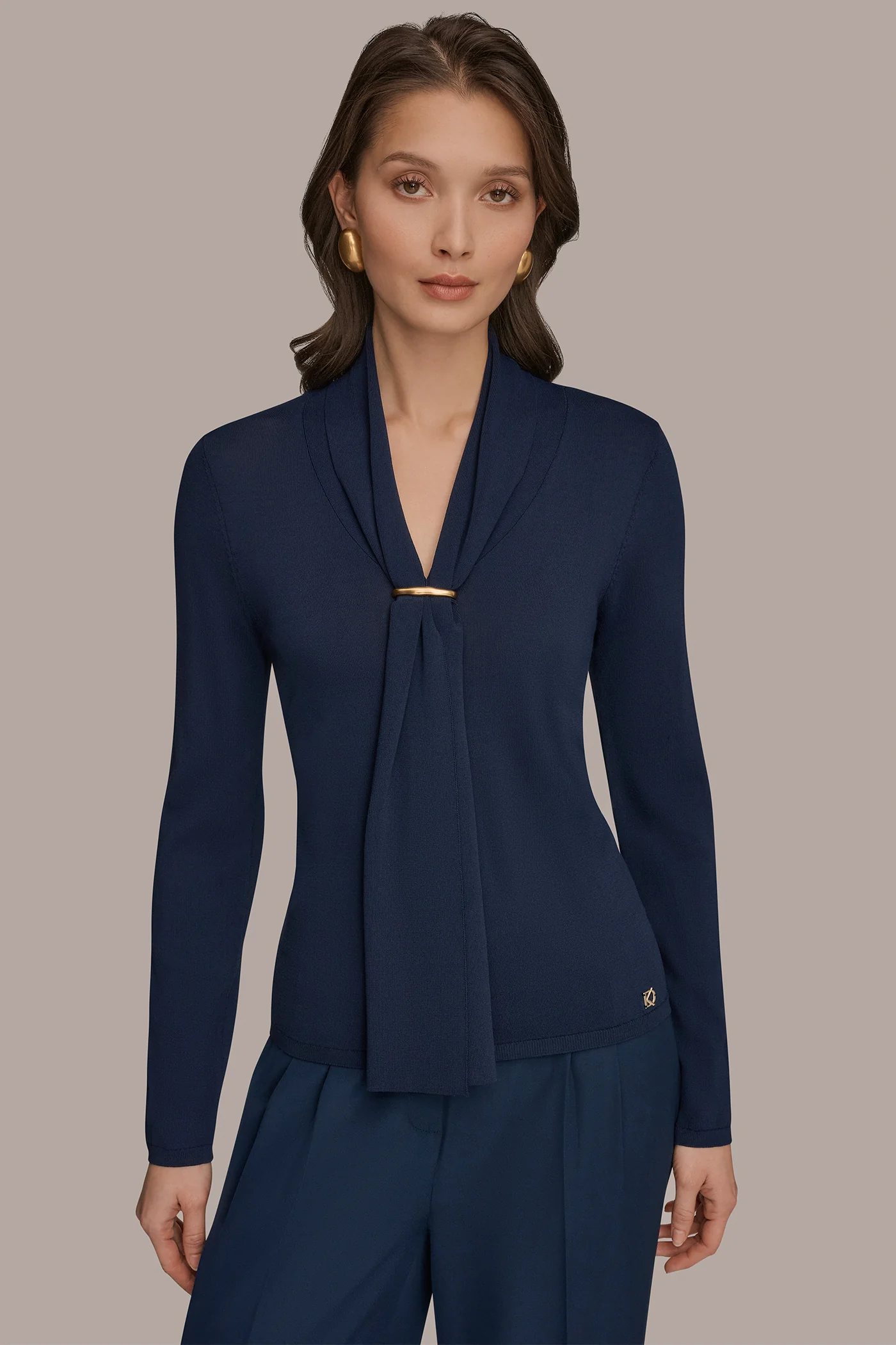 DRAPED SCARF SWEATER - VXVOV