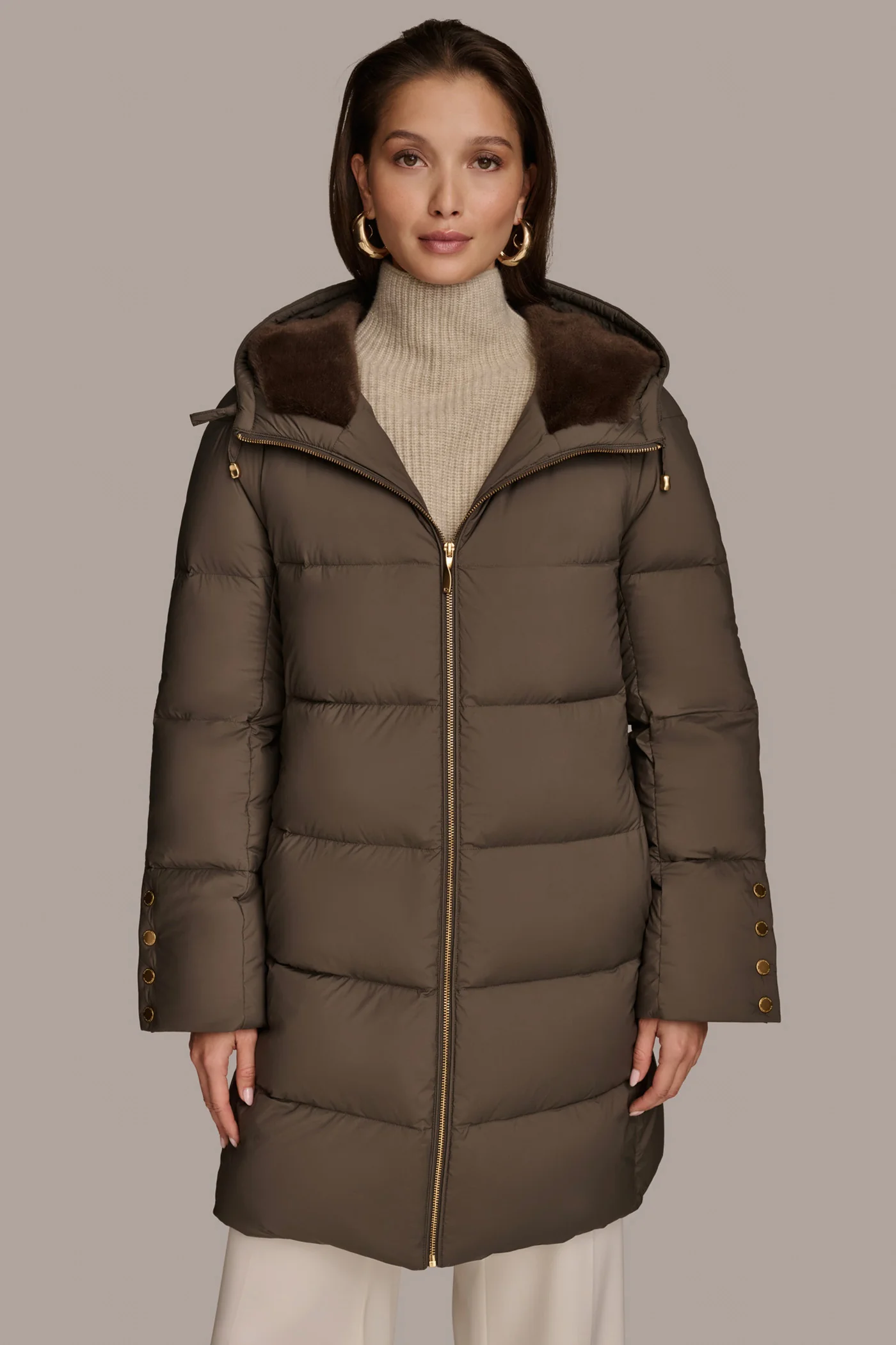 Long Hooded Down Filled Puffer Coat - VXVOV