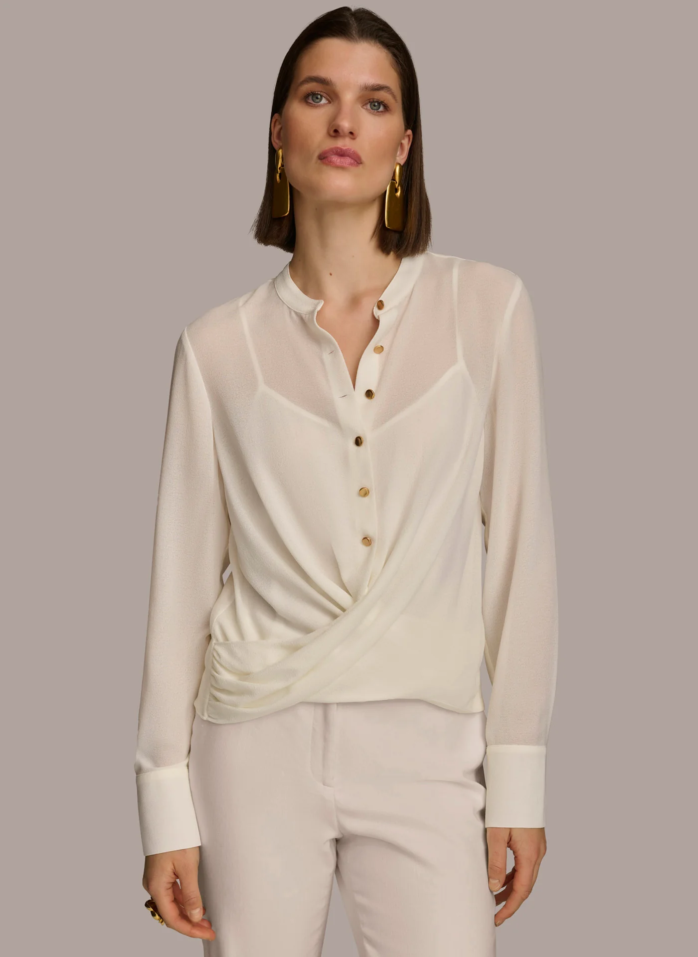 FAUX WRAP TOP - VXVOV