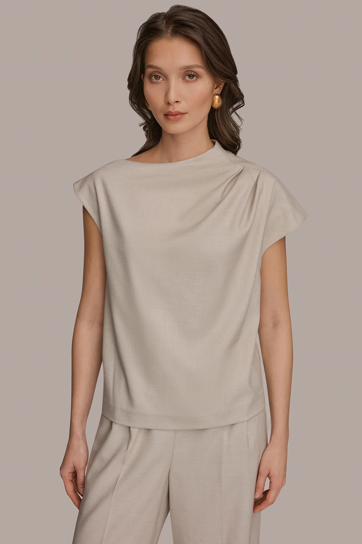 ASYMMETRIC DRAPE BLOUSE - VXVOV