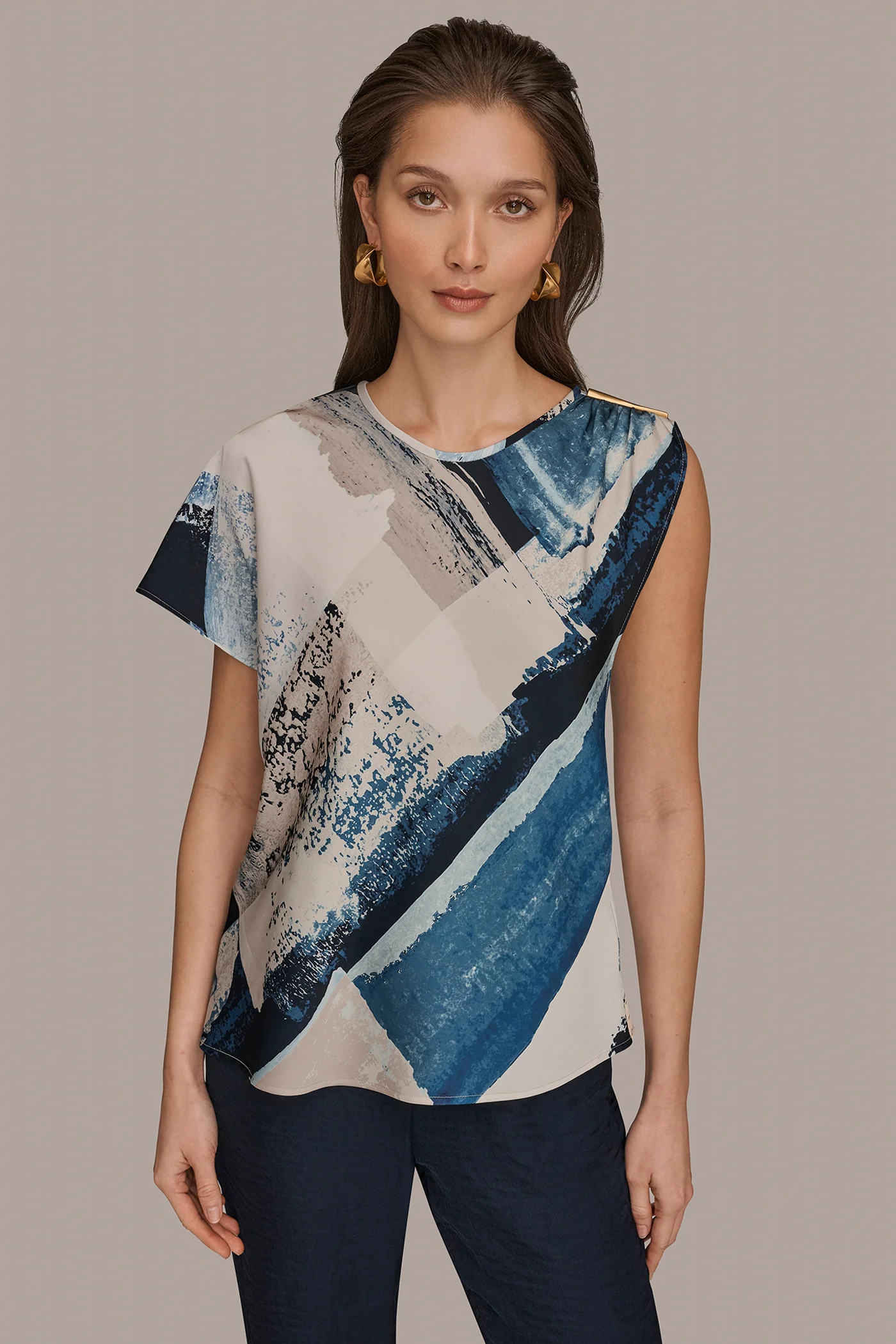 ASYMMETRICAL SHOULDER BLOUSE - VXVOV