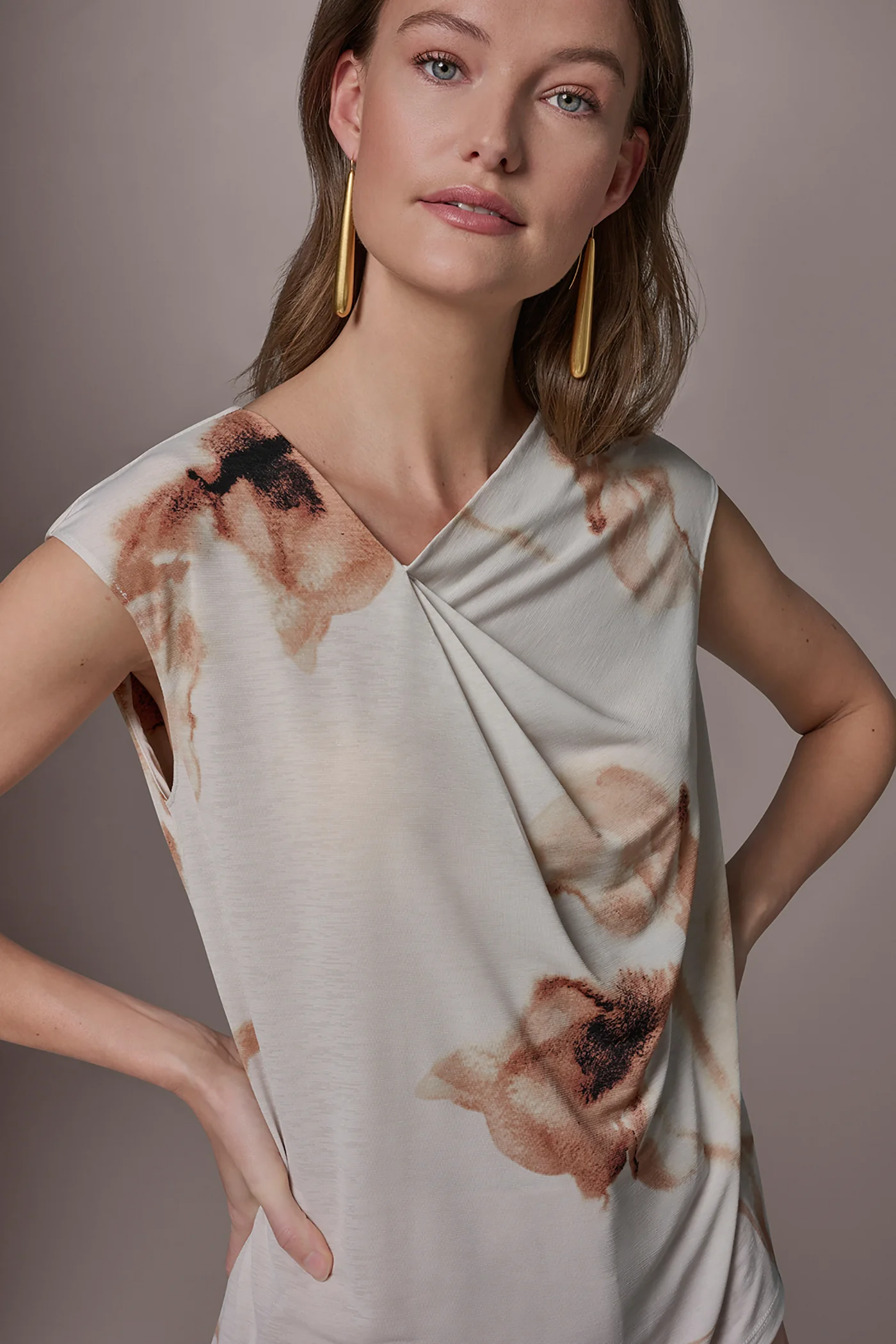 FLORAL ASYMMETRIC BLOUSE - VXVOV