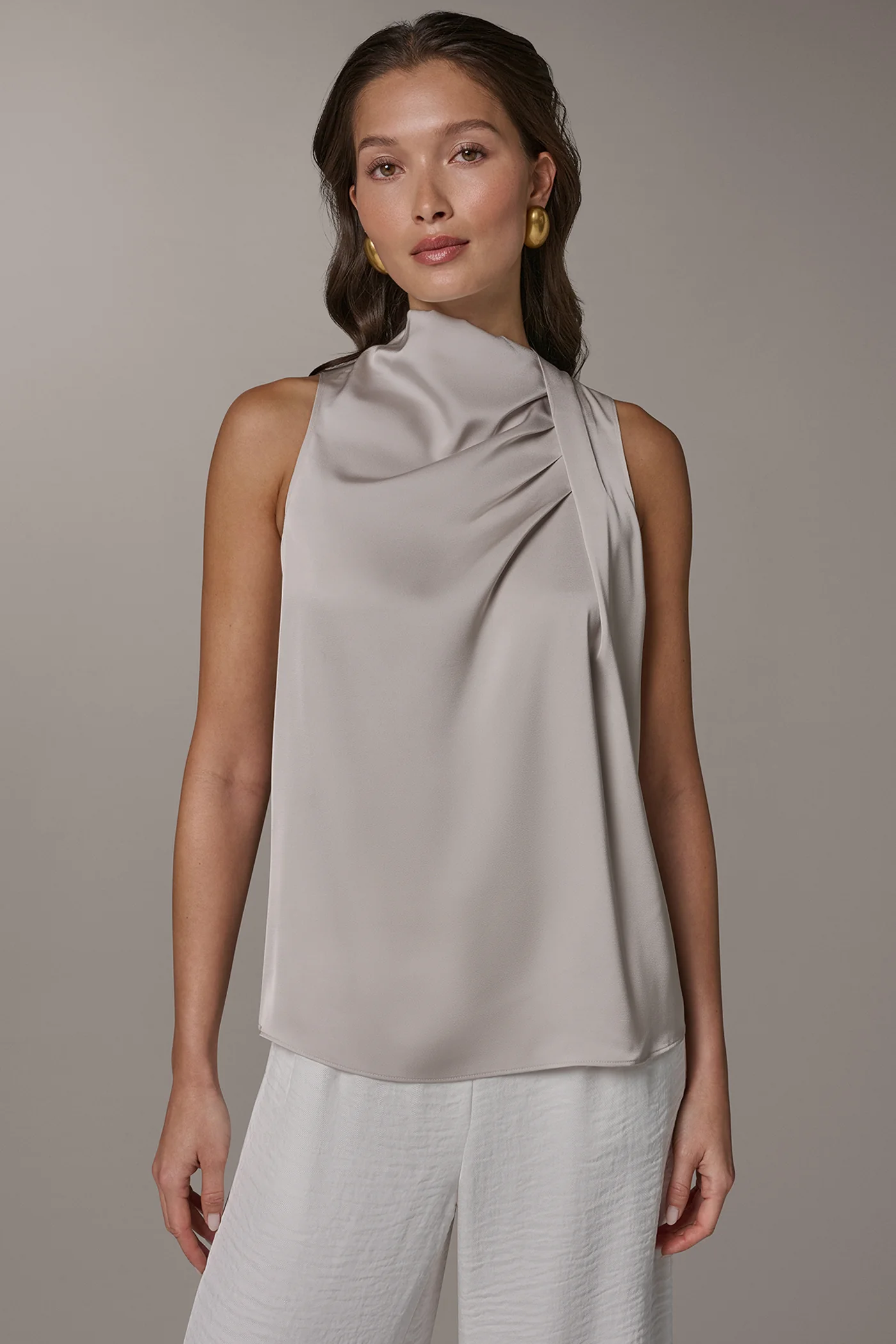 TWIST DRAPE SHOULDER BLOUSE - VXVOV