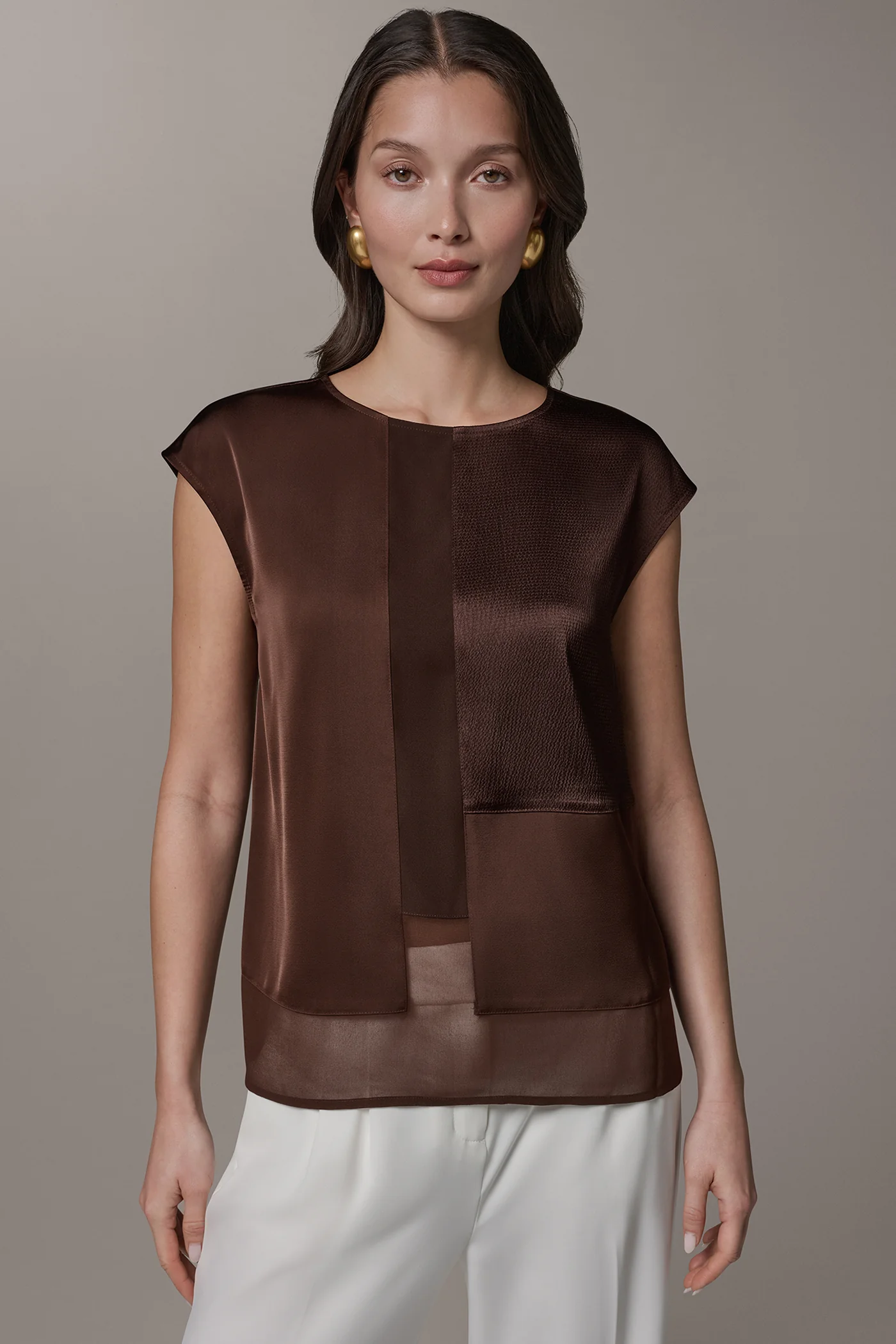 MIXED MEDIA BLOUSE - VXVOV