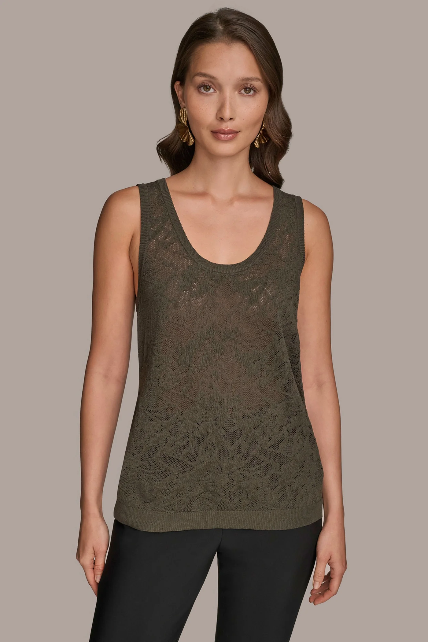 POINTELLE LACE-KNIT TANK - VXVOV