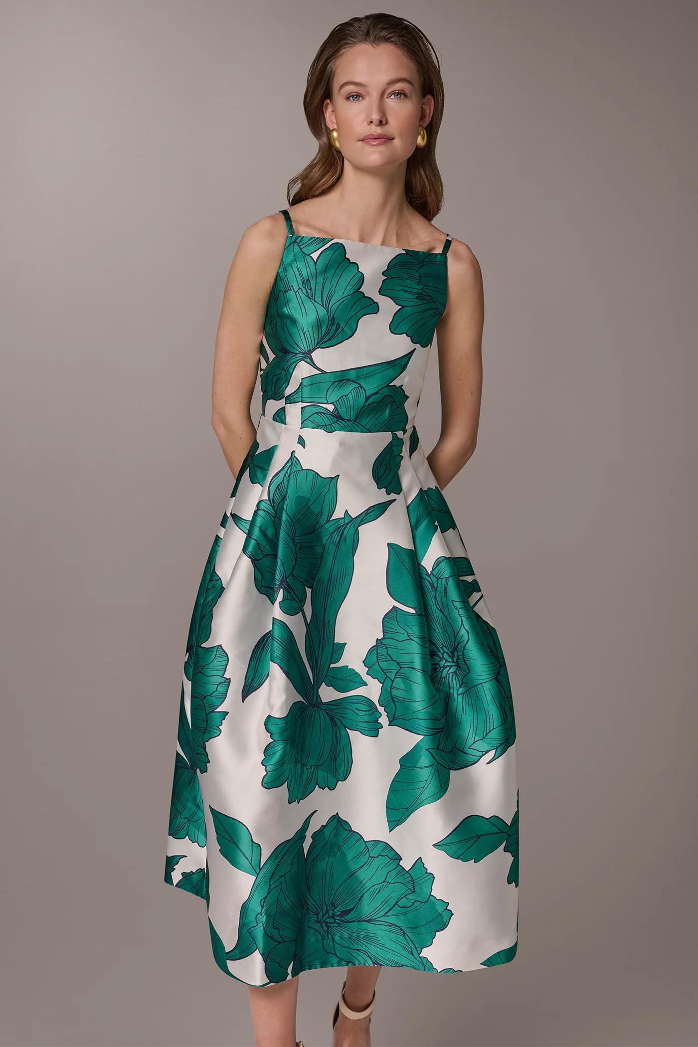 MIKADO FLORAL MIDI GOWN - VXVOV