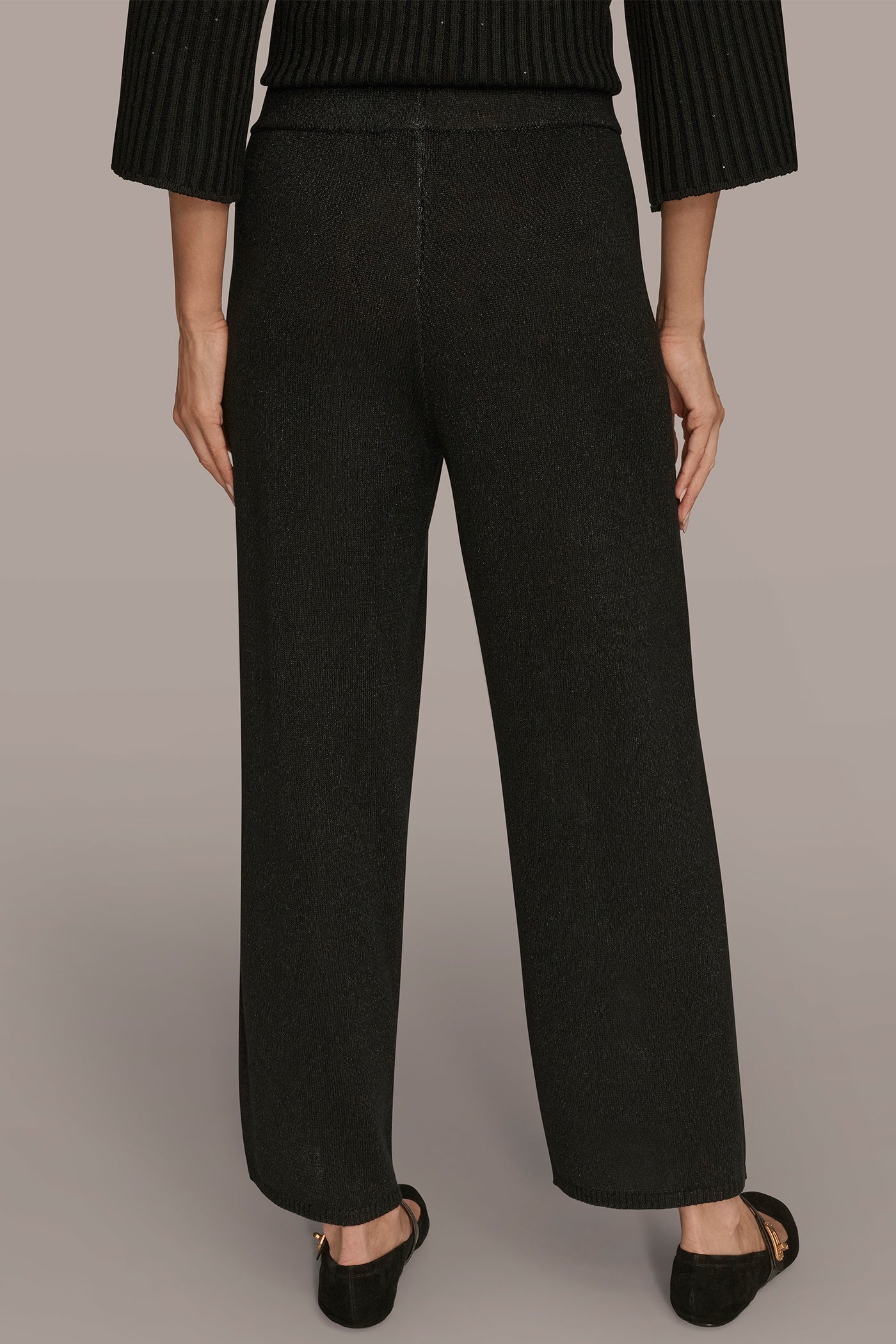 HIGH-RISE WIDE-LEG SWEATER ANKLE PANT - VXVOV