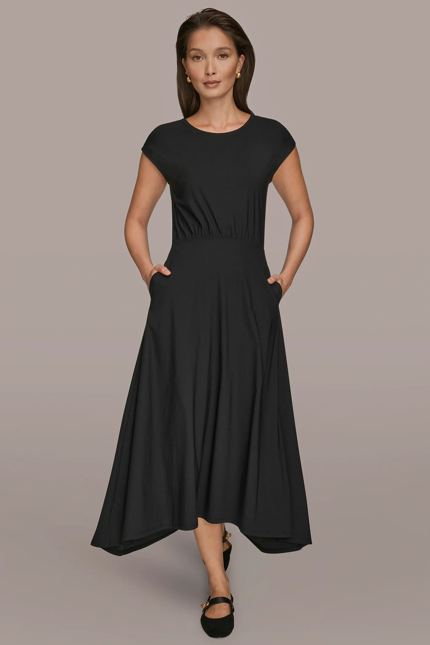 MIDI FIT AND FLARE DRESS - VXVOV