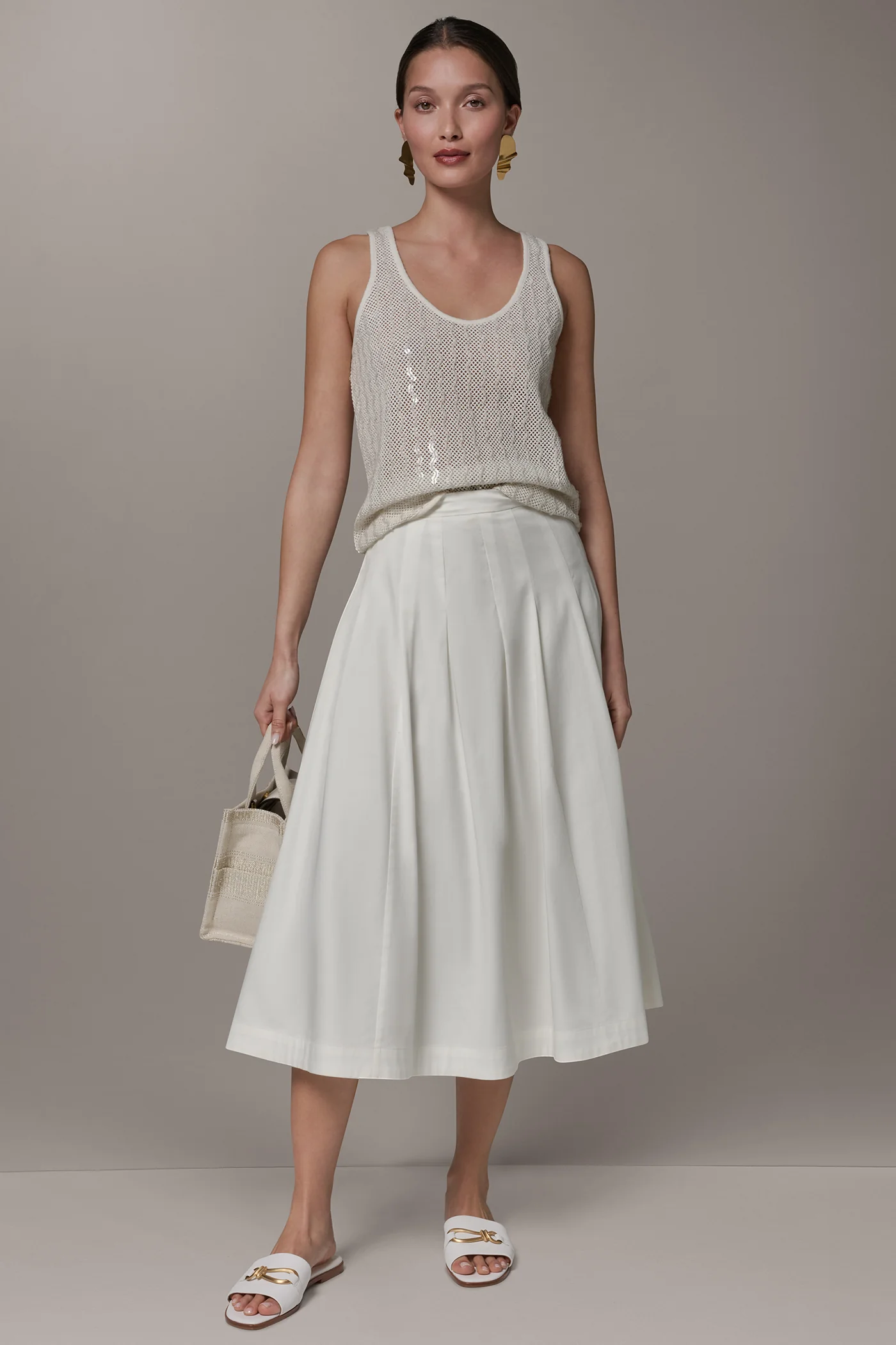 PLEATED MIDI SKIRT - VXVOV