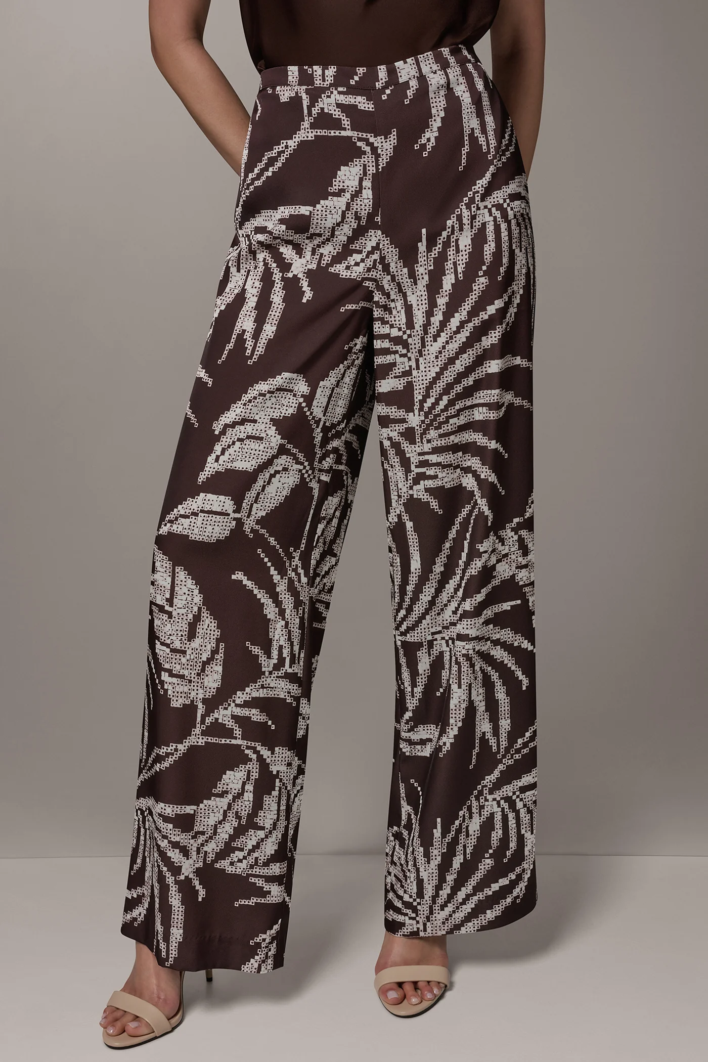 HIGH-RISE PRINT WIDE-LEG PANT - VXVOV