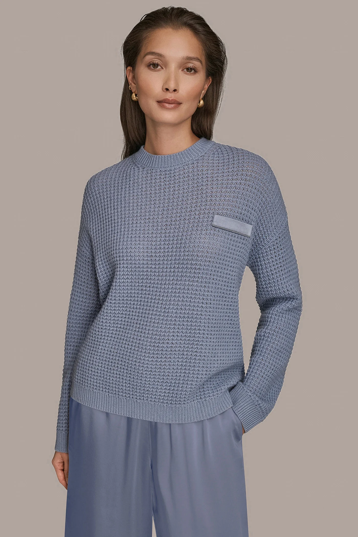 WOOL AND CASHMERE-BLEND POCKET SWEATER - VXVOV