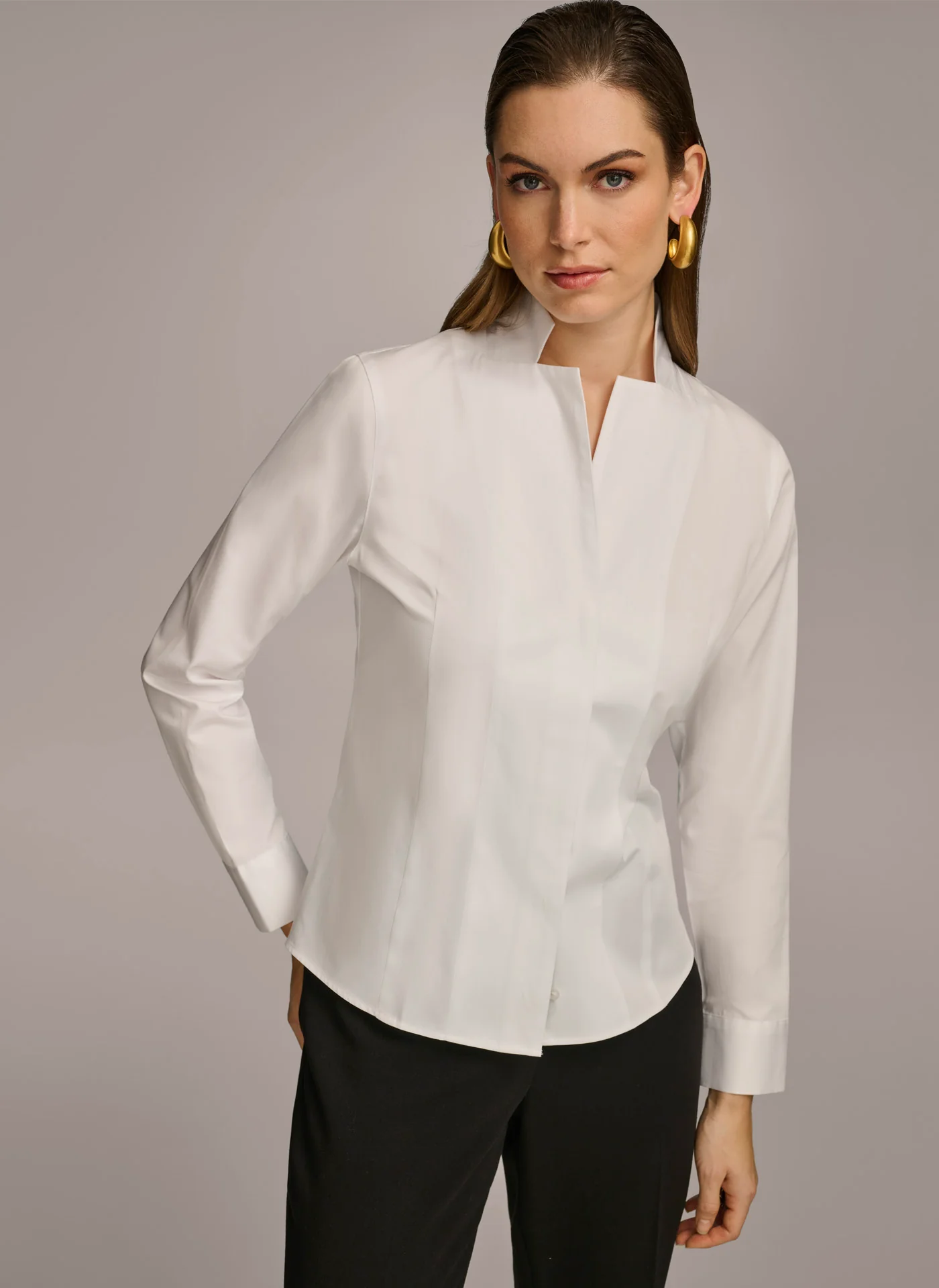 COTTON NOTCH COLLAR BUTTON DOWN - VXVOV
