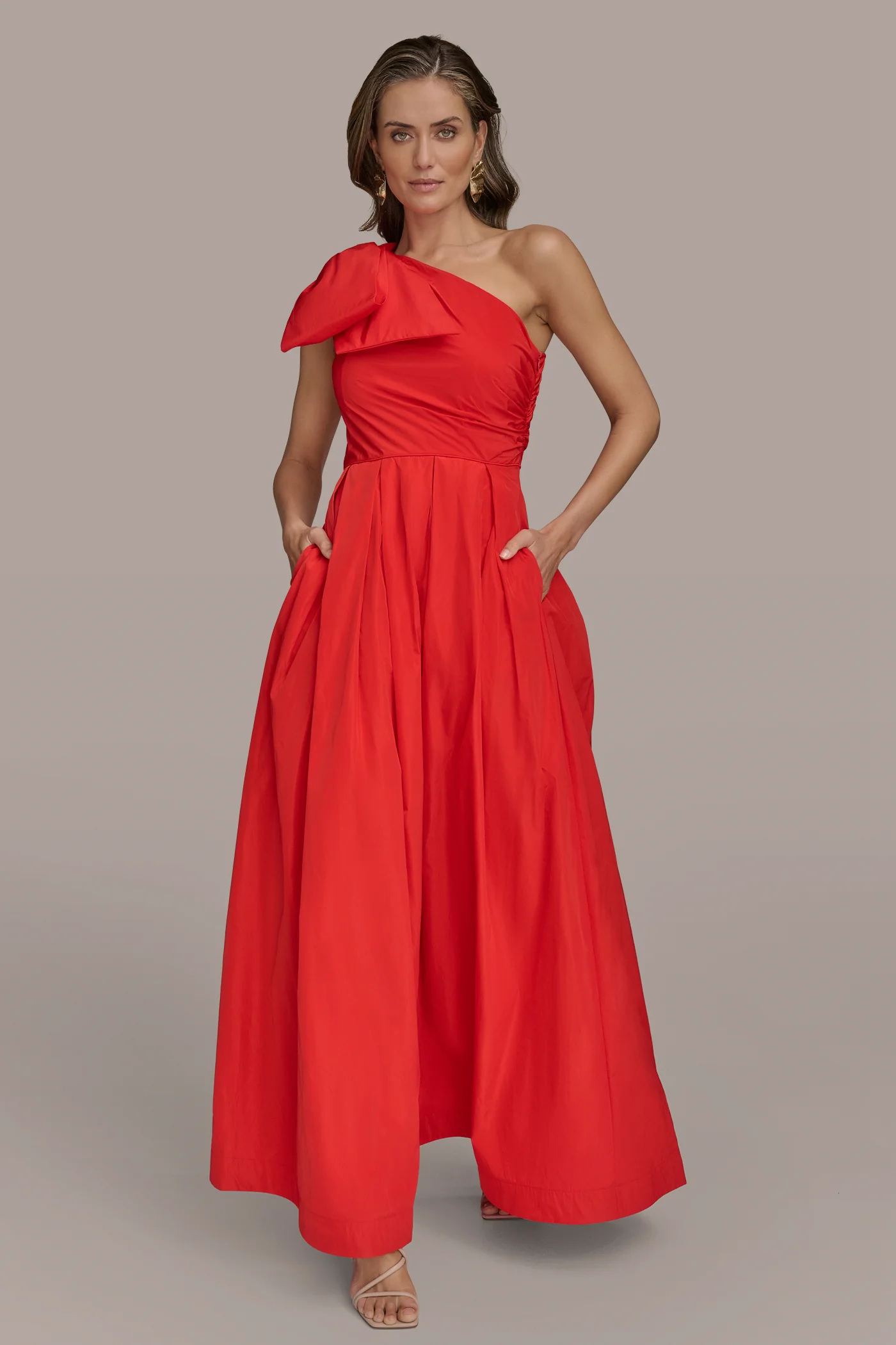 TAFFETA ONE-SHOULDER BALL GOWN - VXVOV