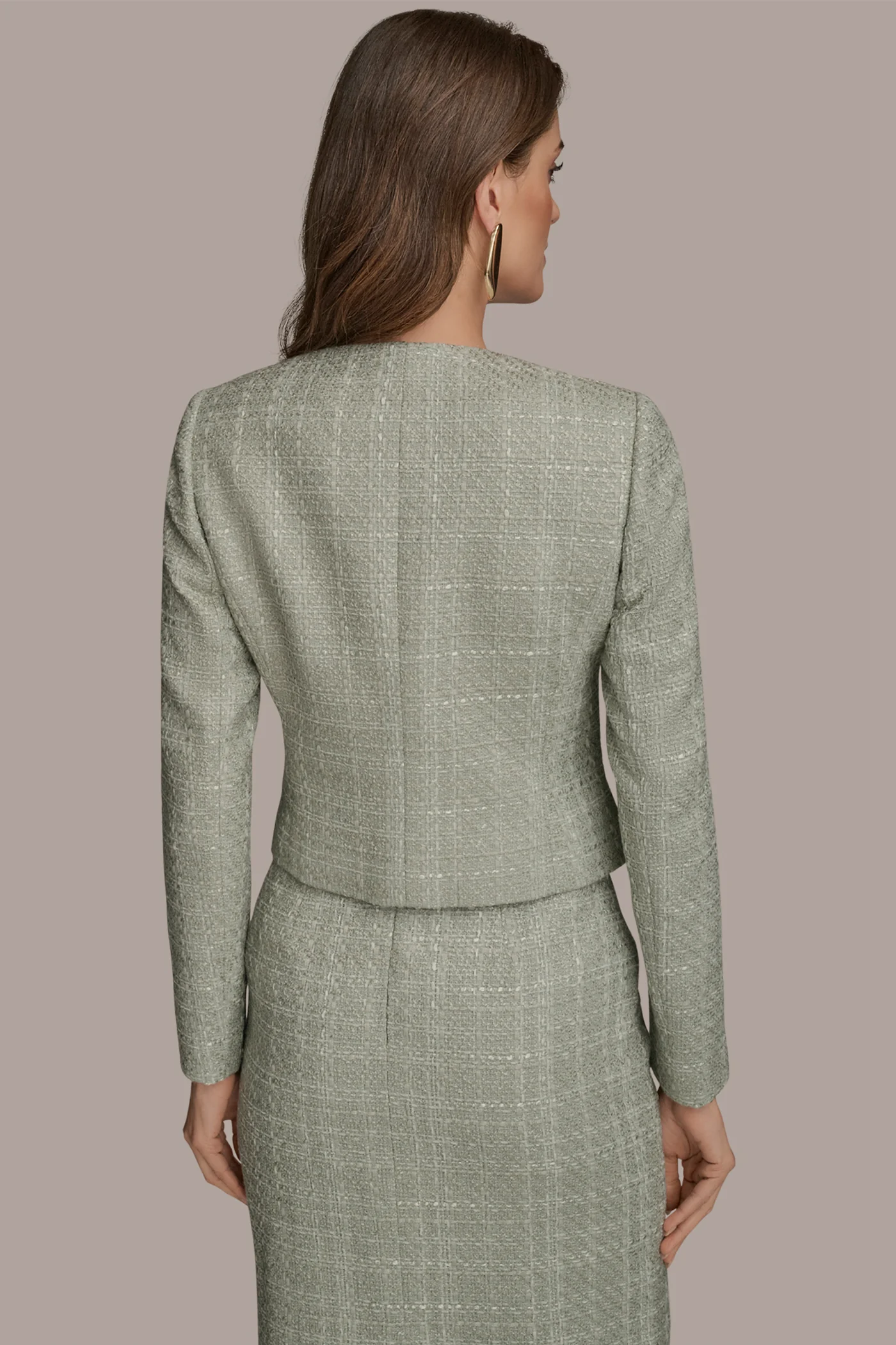 TWEED BUTTON-FRONT LADY JACKET - VXVOV