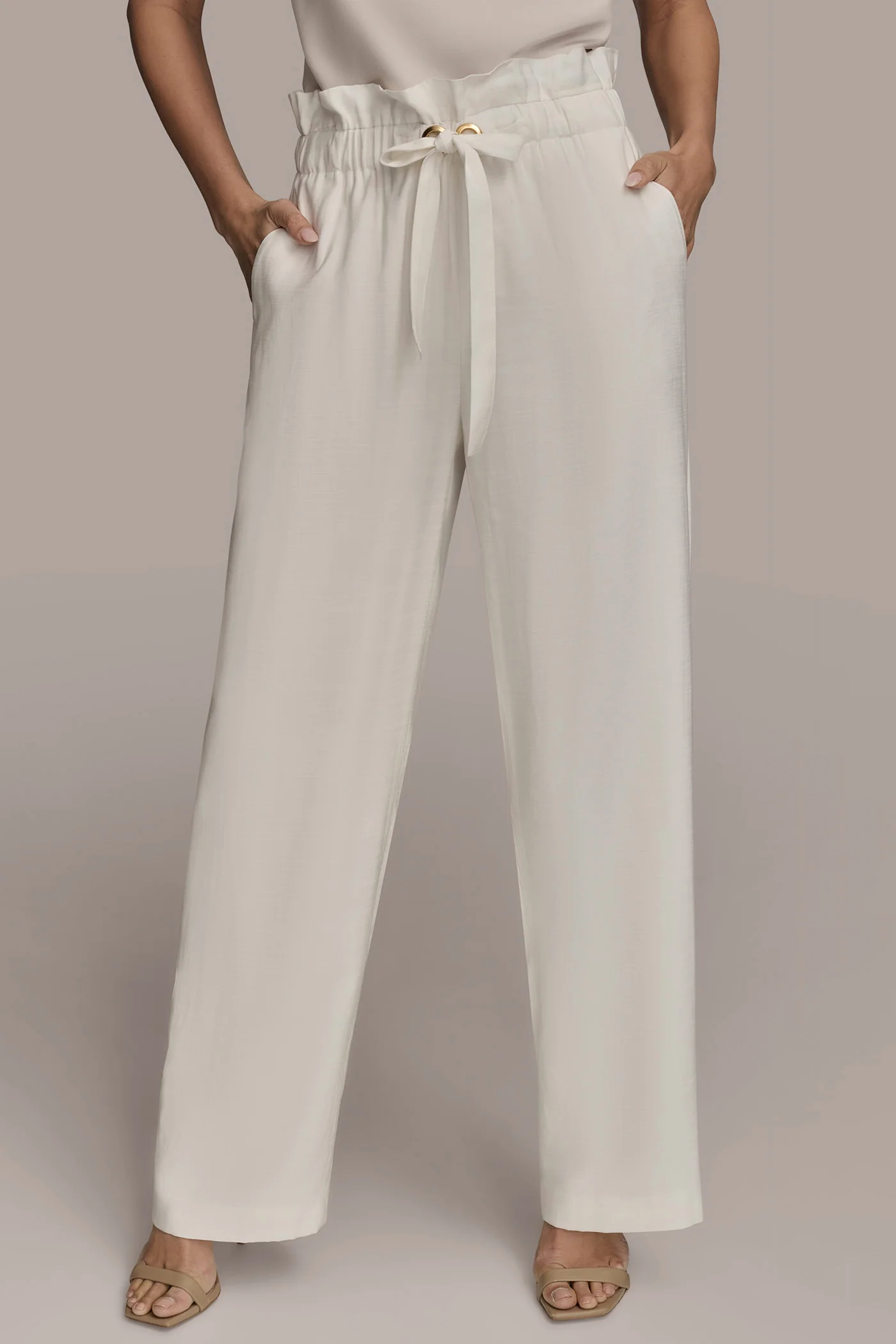 TIE-FRONT STRAIGHT LEG PANT - VXVOV
