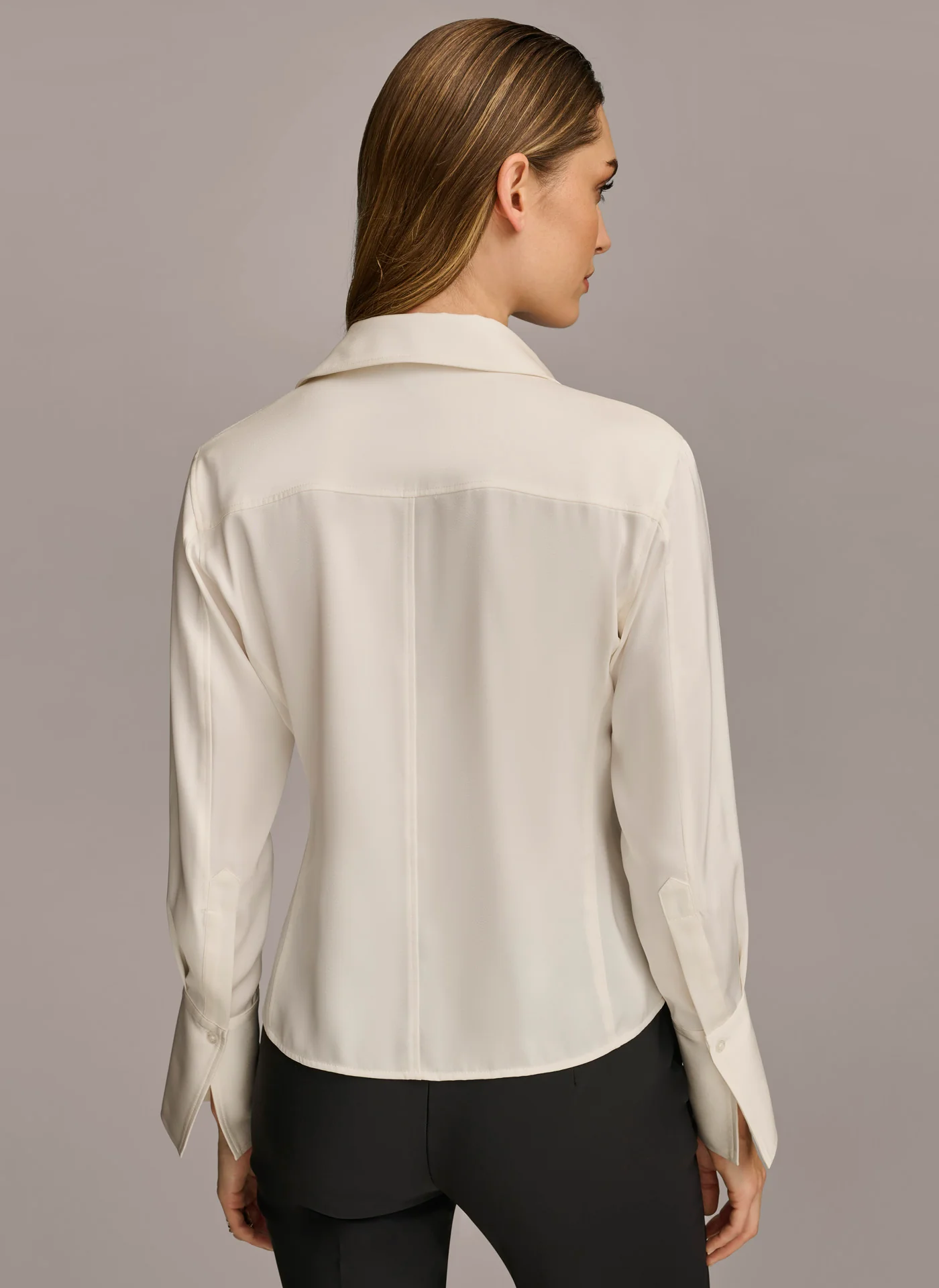 COLLARED BUTTON DOWN BLOUSE - VXVOV