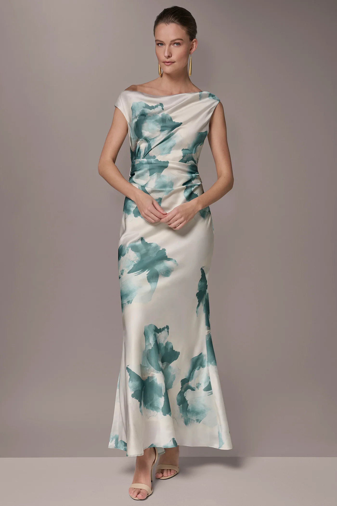CHARMEUSE FLORAL GOWN - VXVOV