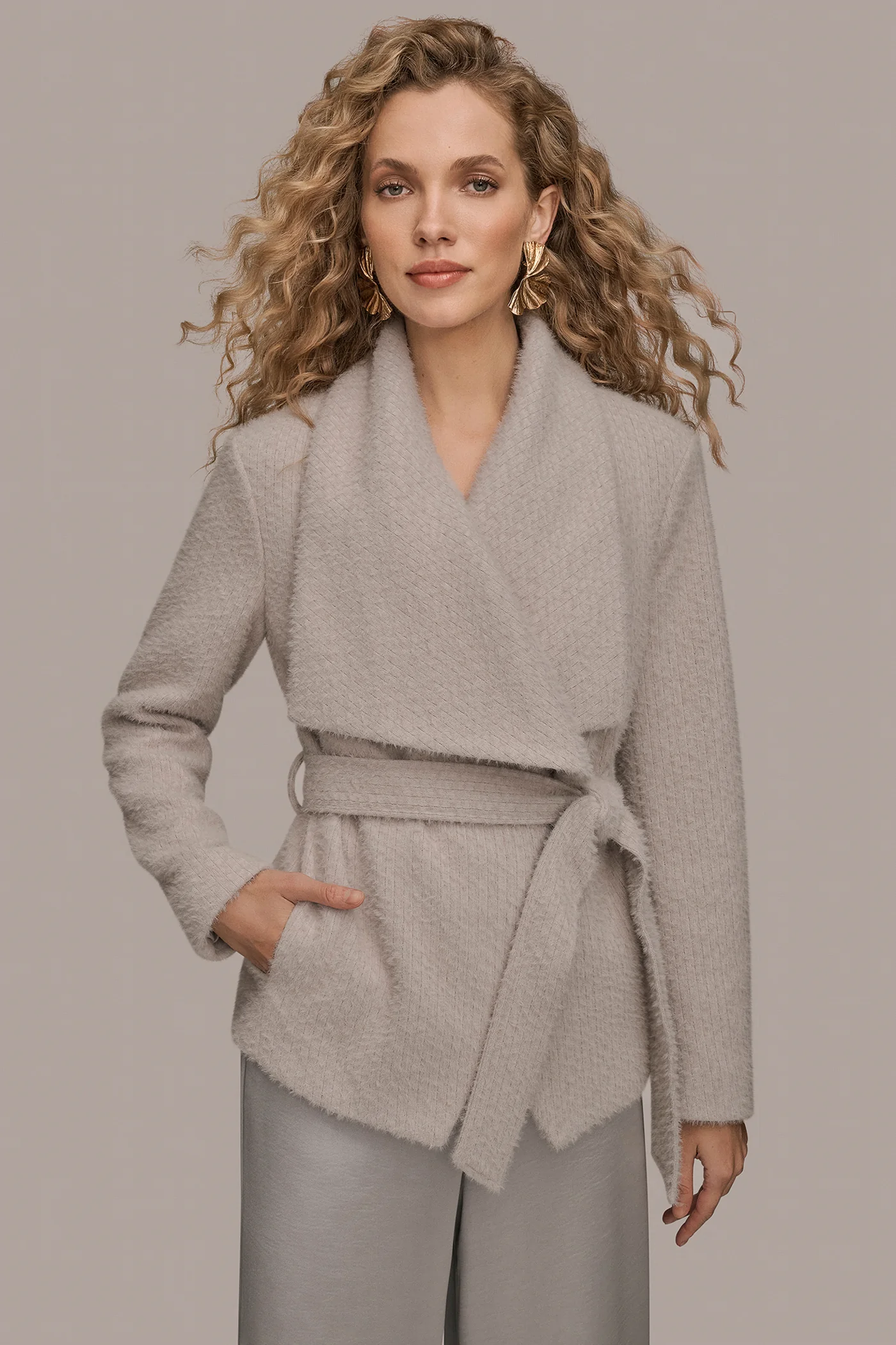 TIE-FRONT WRAP JACKET - VXVOV
