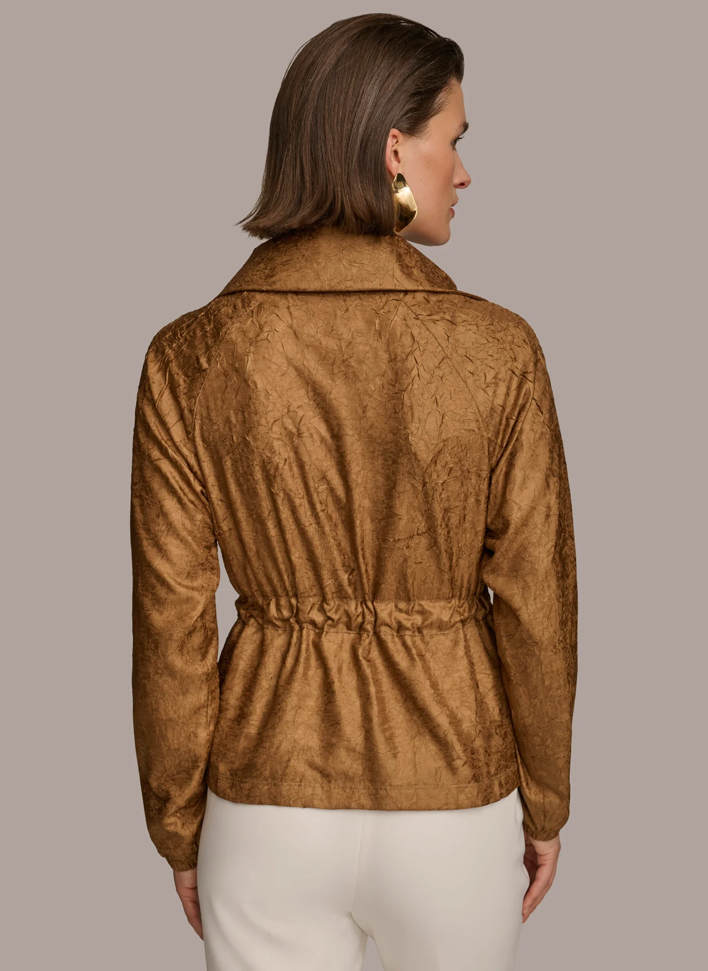 TEXTURE BELTED WRAP JACKET - VXVOV