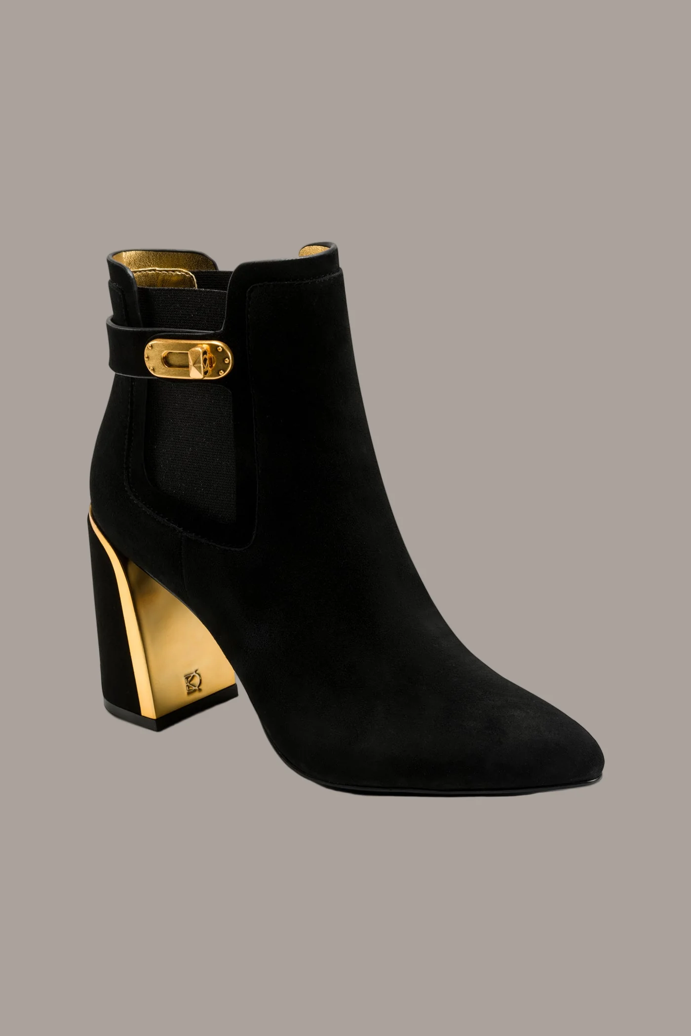 RAINE SUEDE GOLD-TRIMMED CHELSEA BOOTIE - VXVOV